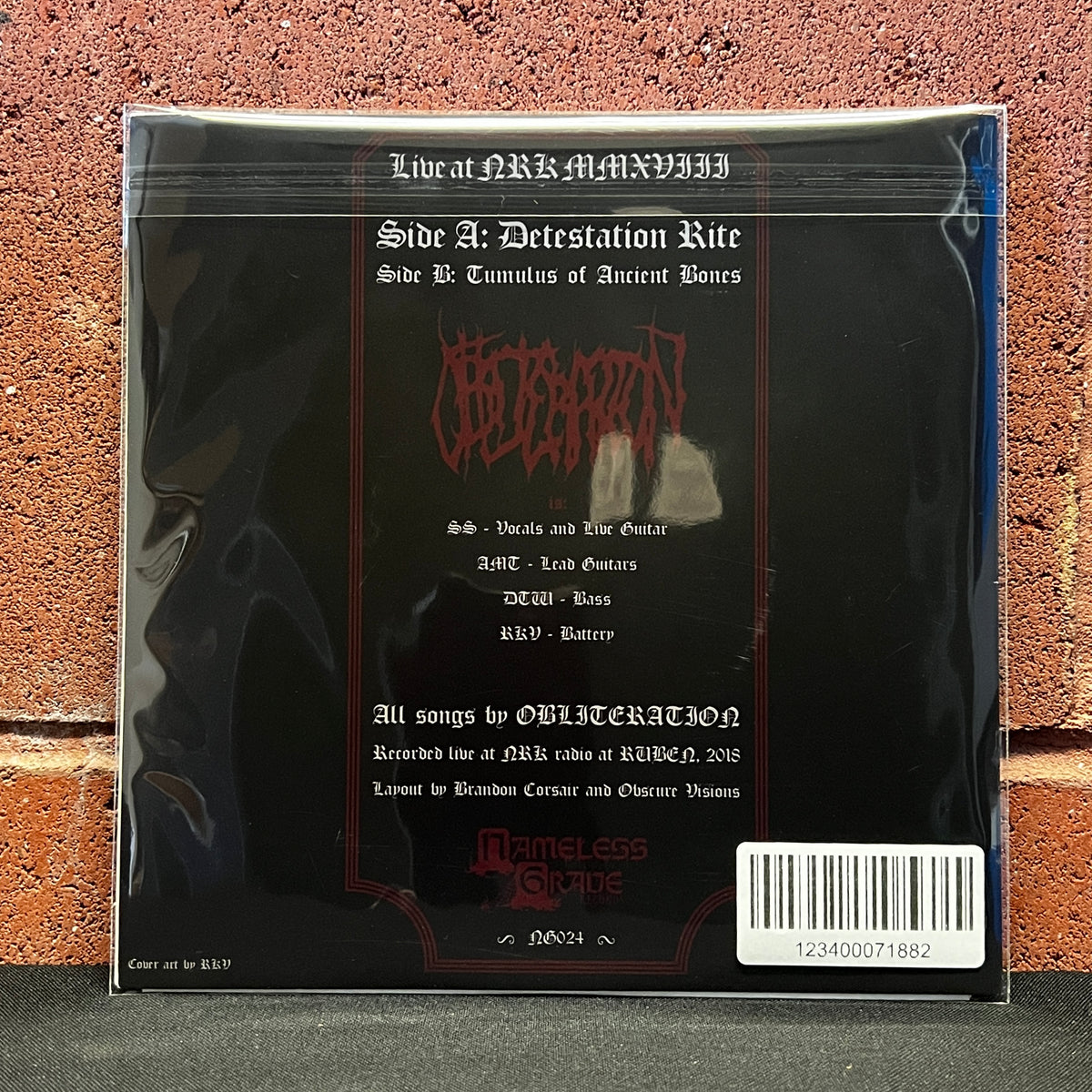 Used Vinyl: Obliteration "Live at NRK MMXVIII" 7"