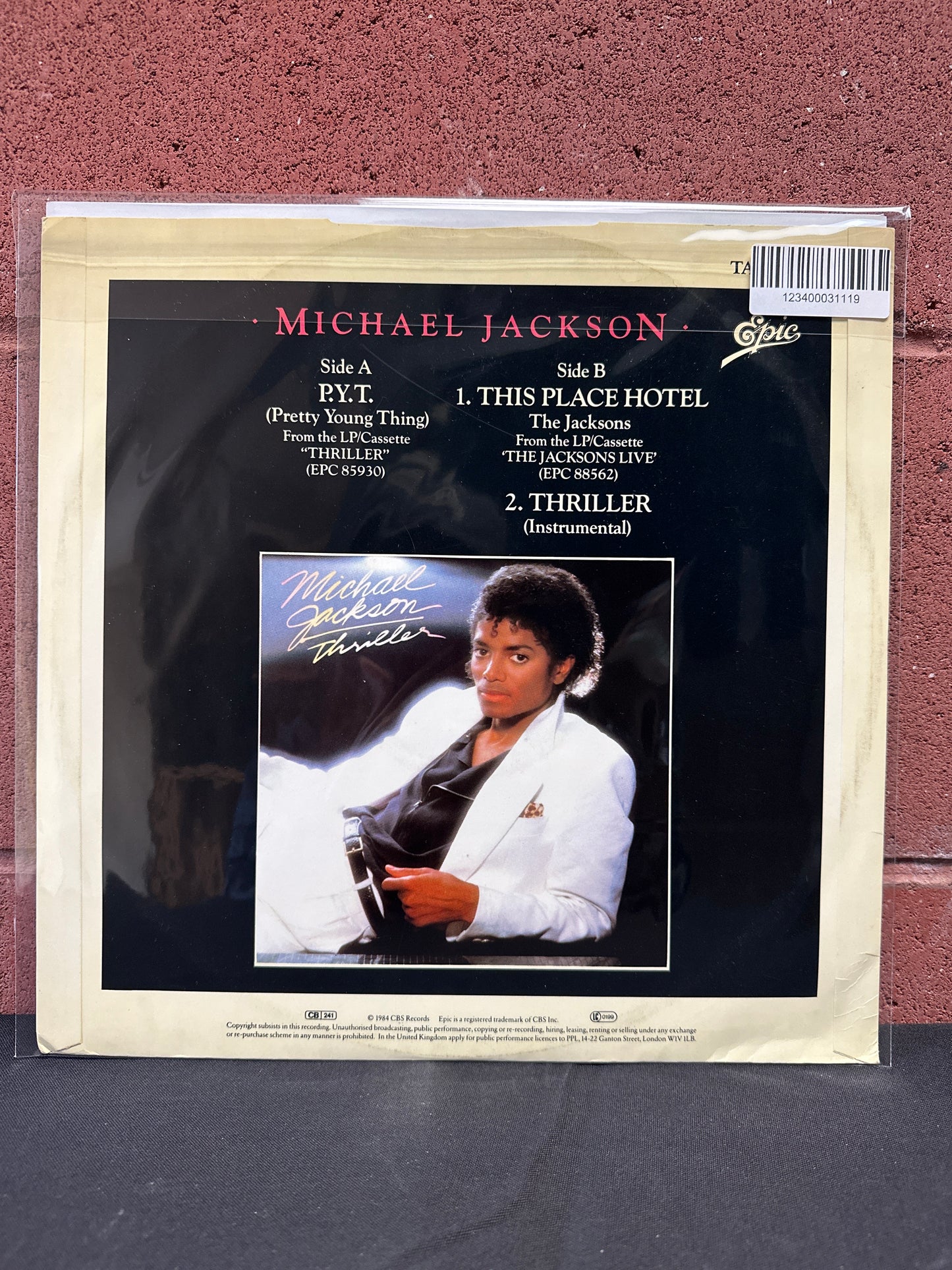 Used Vinyl:  Michael Jackson ”P.Y.T. (Pretty Young Thing)” 12"