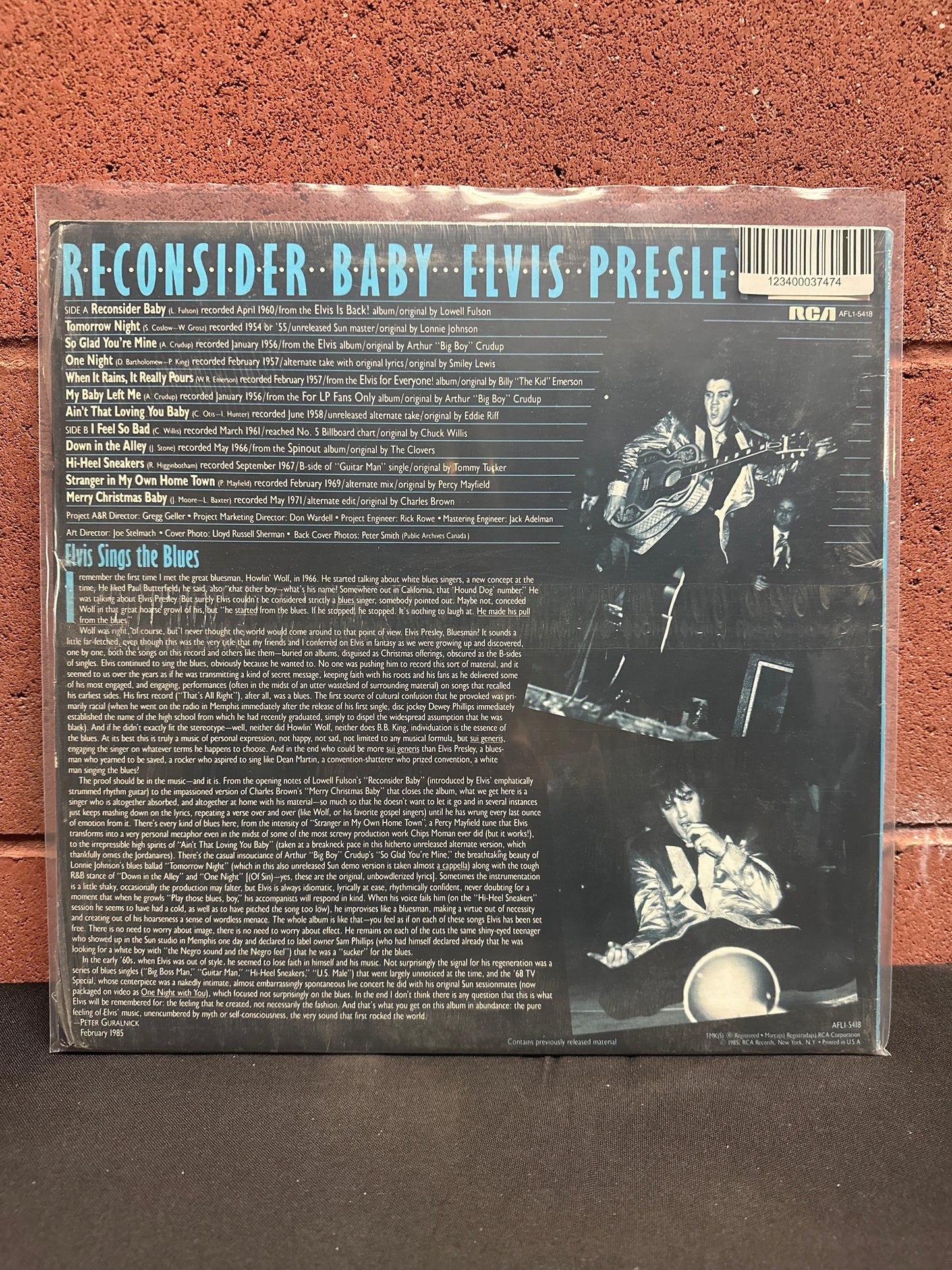 Used Vinyl:  Elvis Presley ”Reconsider Baby” LP (Blue Vinyl)