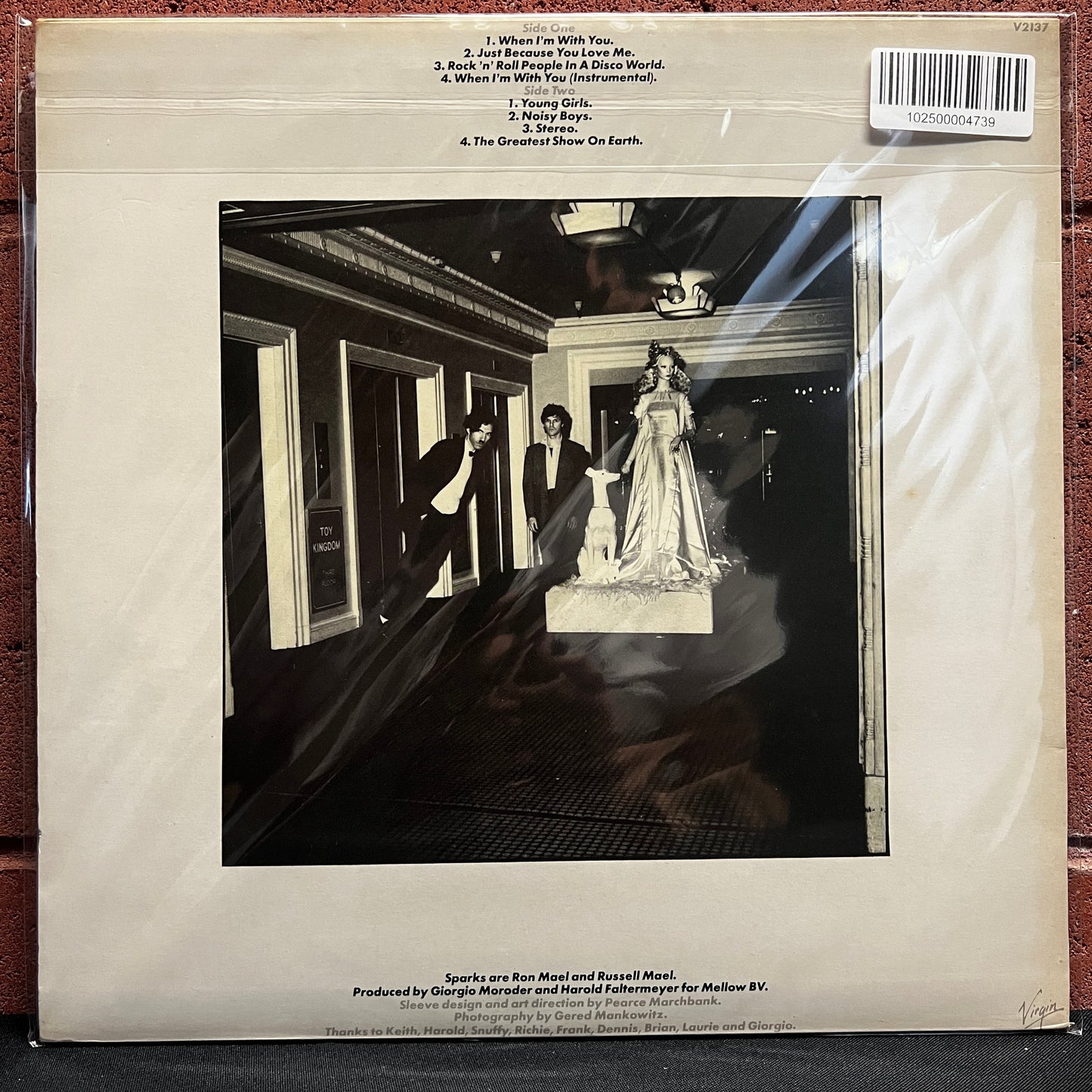 Used Vinyl: Sparks "Terminal Jive" LP (1980 UK Release)