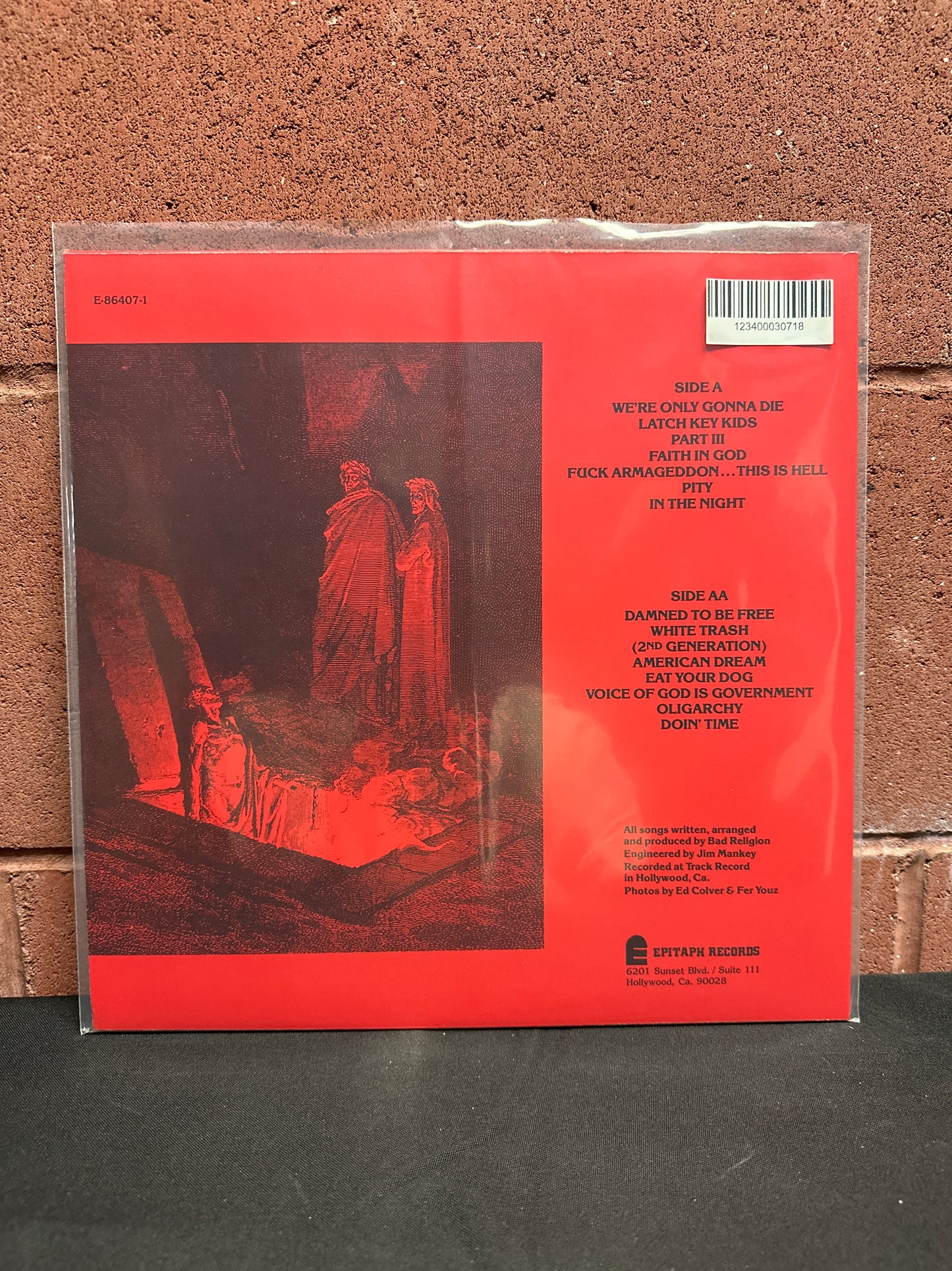 Used Vinyl:  Bad Religion ”How Could Hell Be Any Worse?” LP