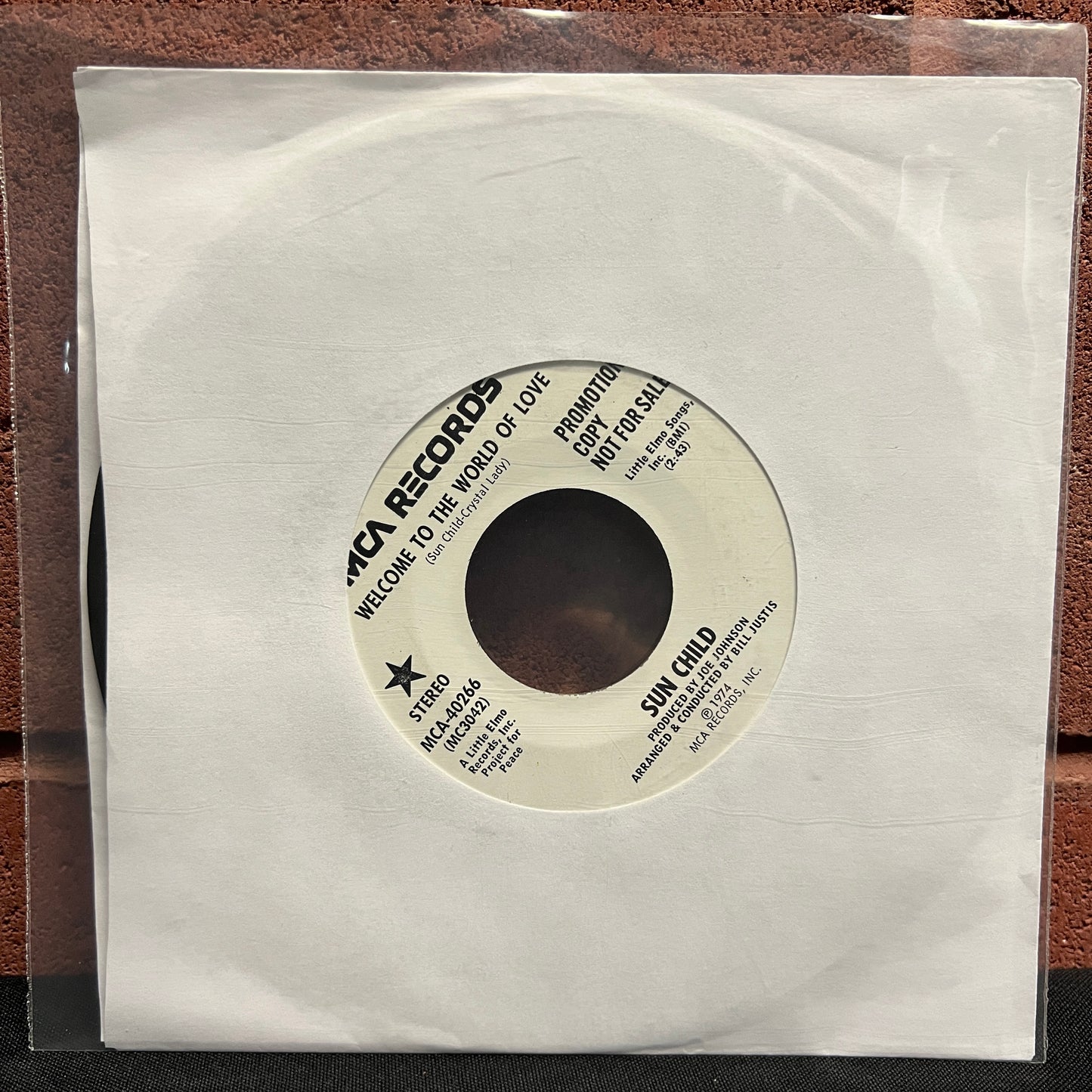 Used Vinyl: Sun Child "Welcome To The World Of Love / I'm Changing Things" 7"