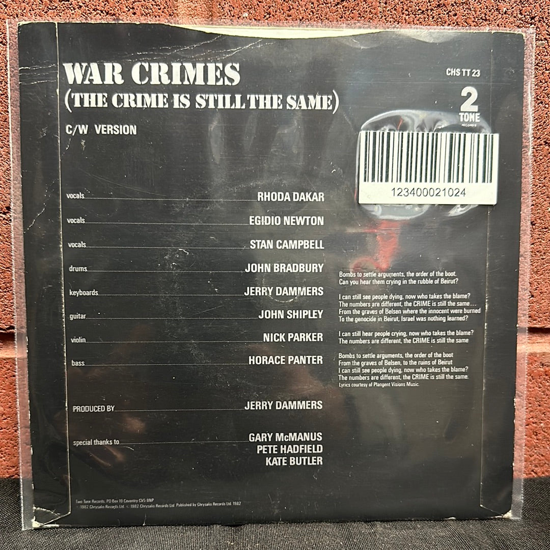 Used Vinyl:  The Special AKA ”War Crimes” 7"