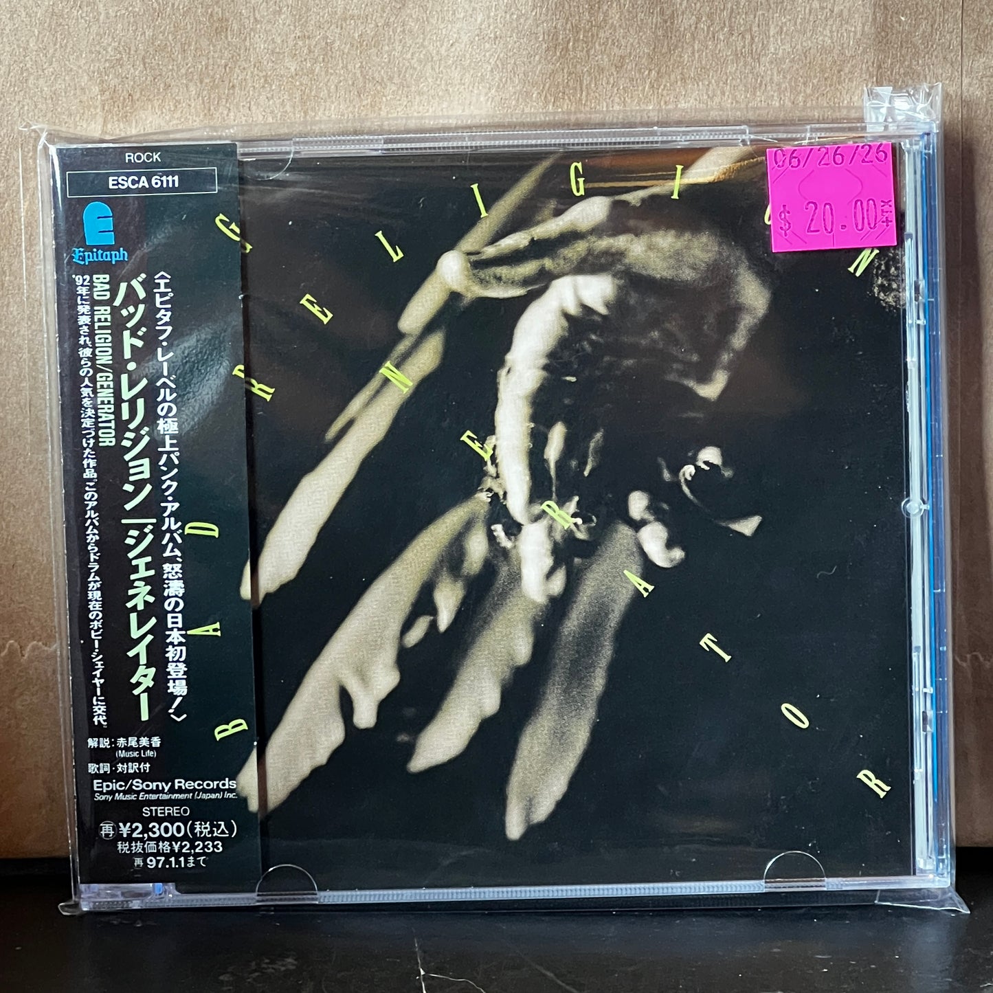Used CD: Bad Religion "Generator" CD (1995 Japanese Press)
