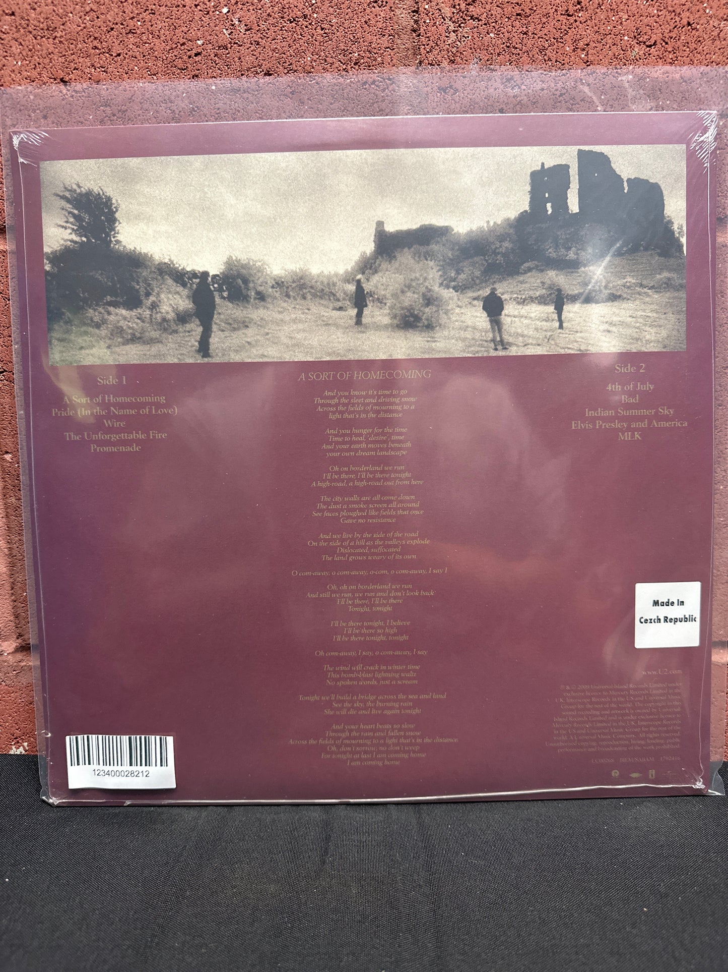 Used Vinyl:  U2 ”The Unforgettable Fire” LP