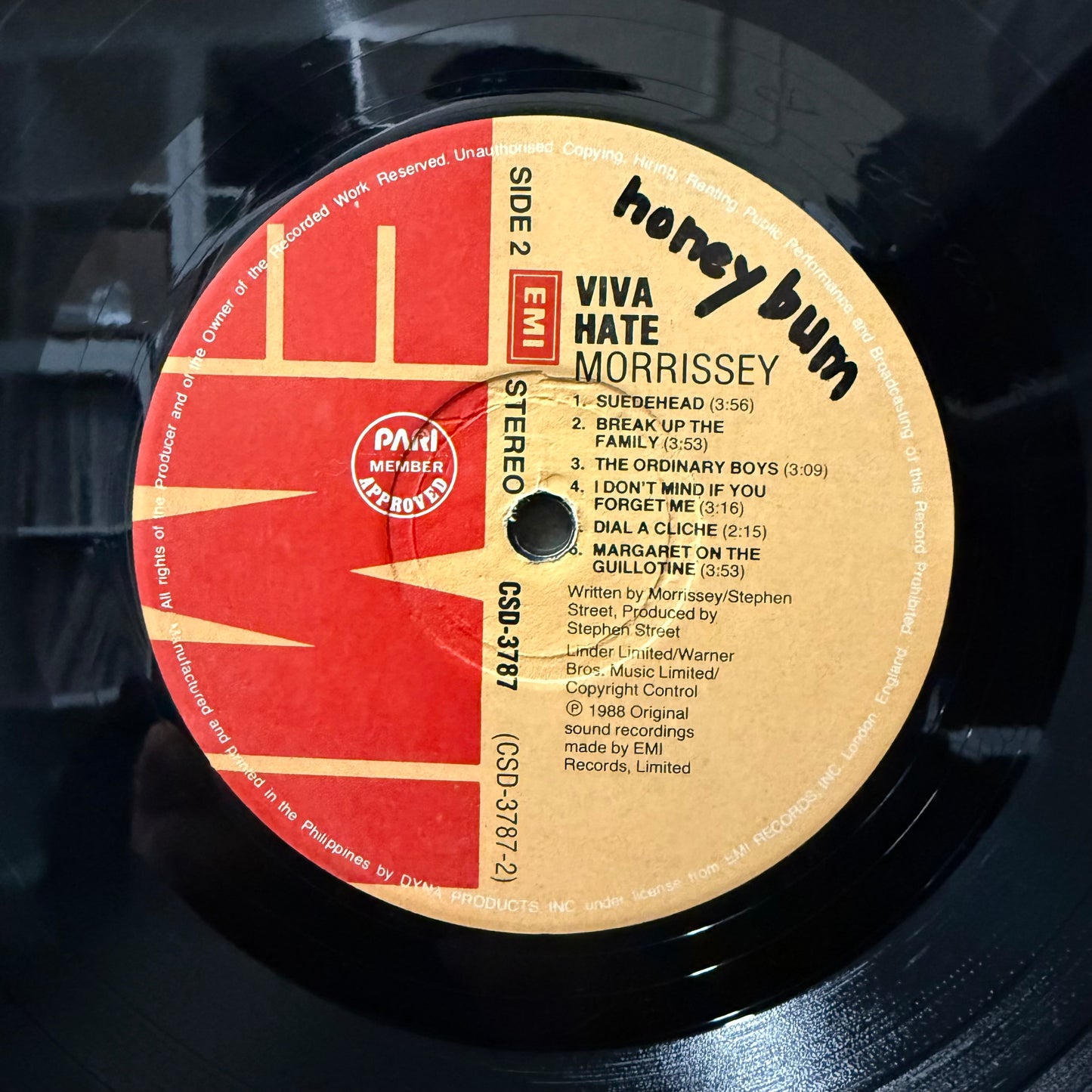 Used Vinyl: Morrissey "Viva Hate" LP (1988 Philippines In Shrink!)