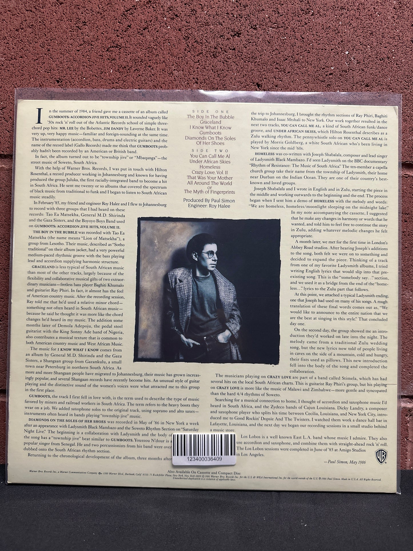 Used Vinyl:  Paul Simon ”Graceland” LP