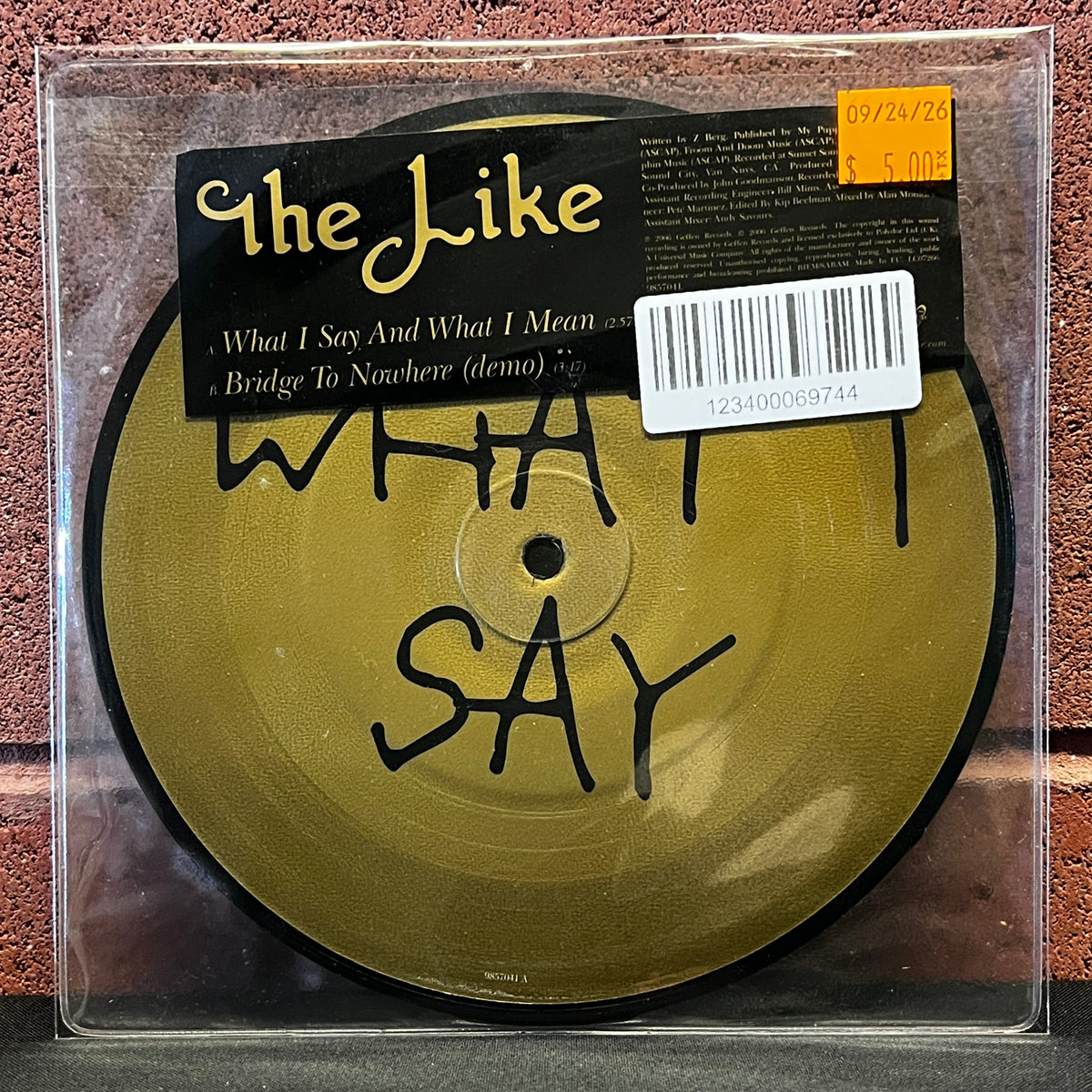 Used Vinyl: The Like "What I Say and What I Mean" 7" (Picture Disc)