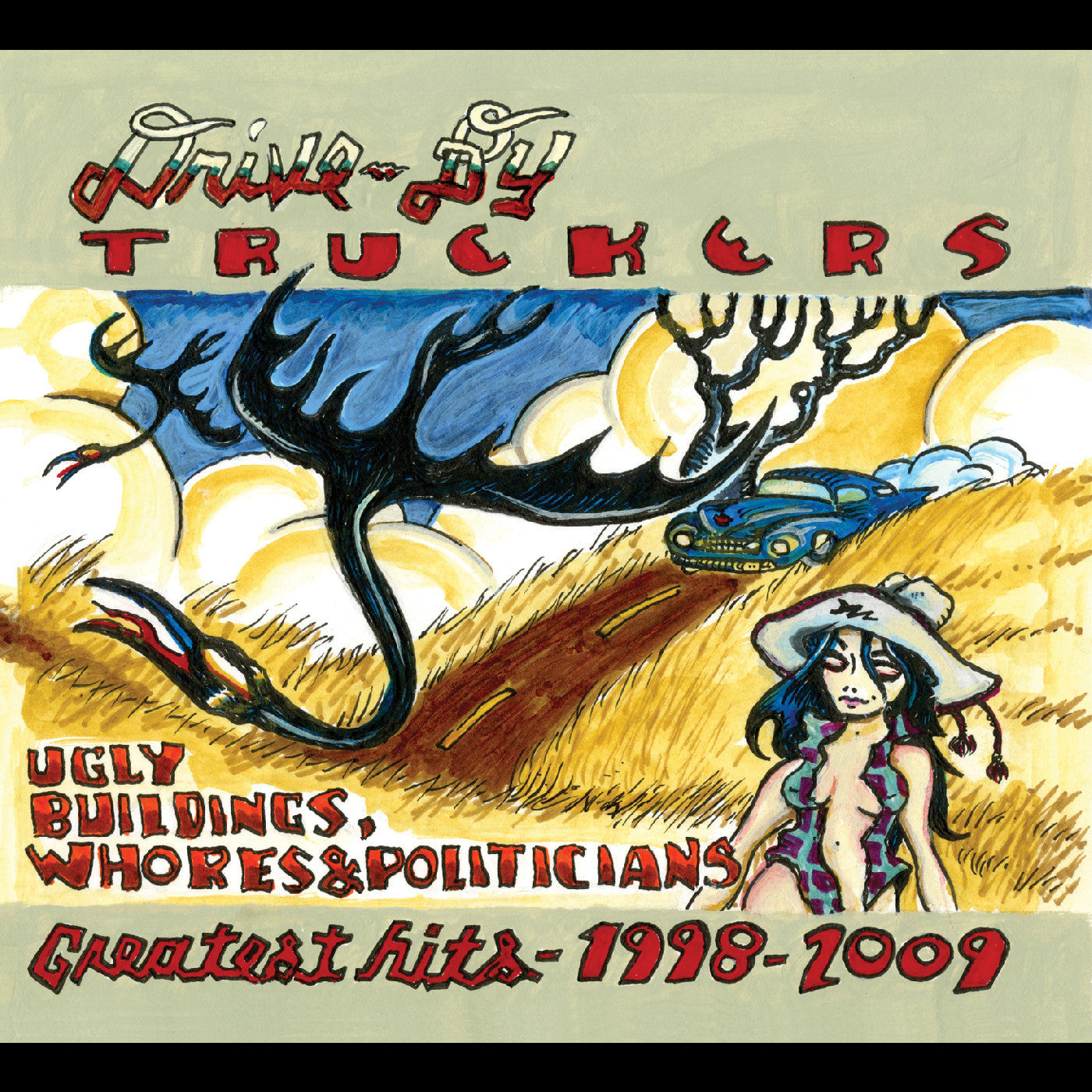 Drive-By Truckers "Ugly Buildings, W*****, and Politicians: Greatest Hits 1998–2009" 2xLP (Coke Bottle Clear Vinyl)