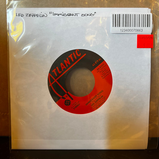 Used Vinyl: Led Zeppelin ‎"Immigrant Song" 7" (1970 Press)