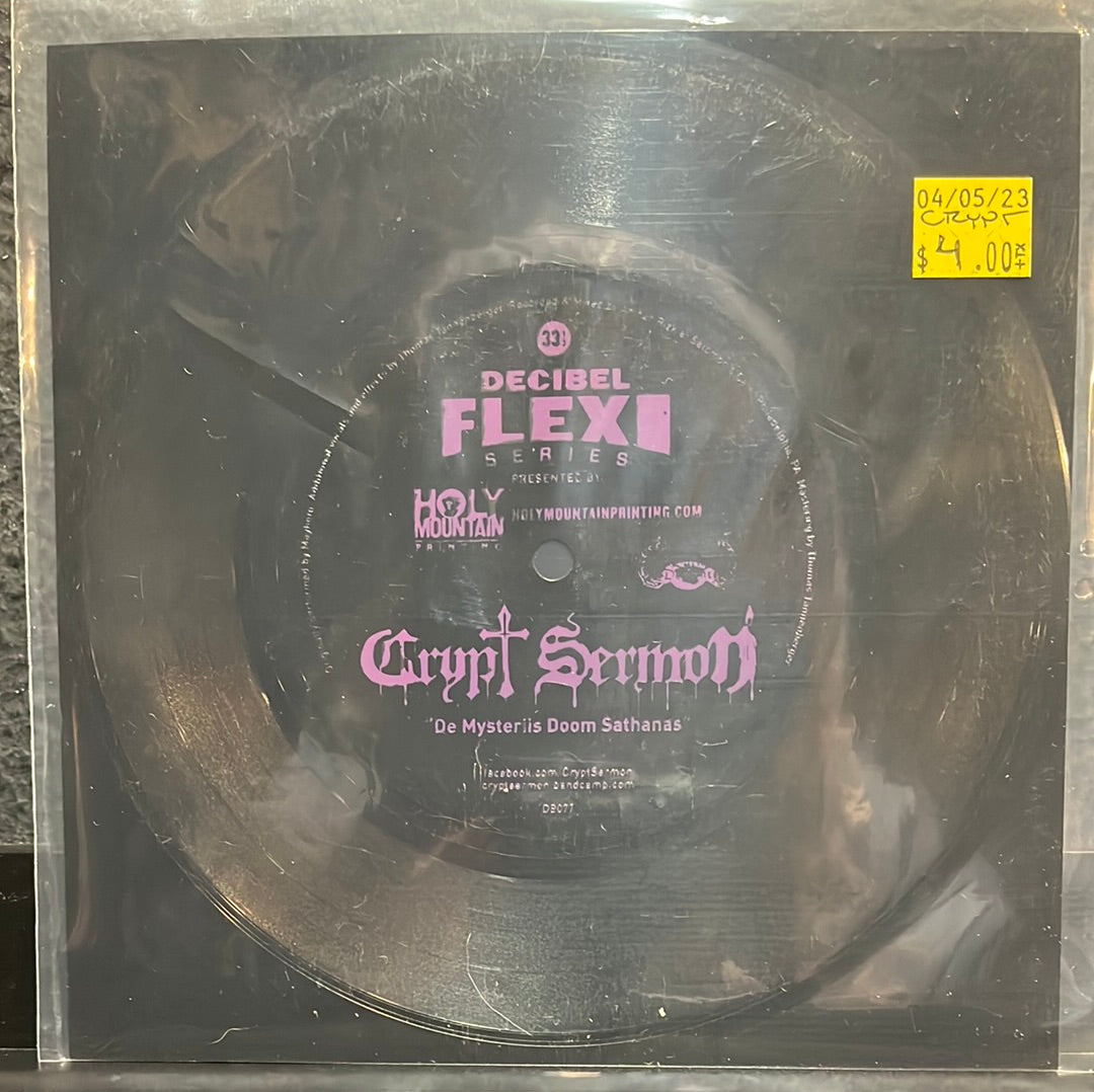 USED VINYL: Crypt Sermon “De Mysteriis Doom Sathanas” 7" Flexi