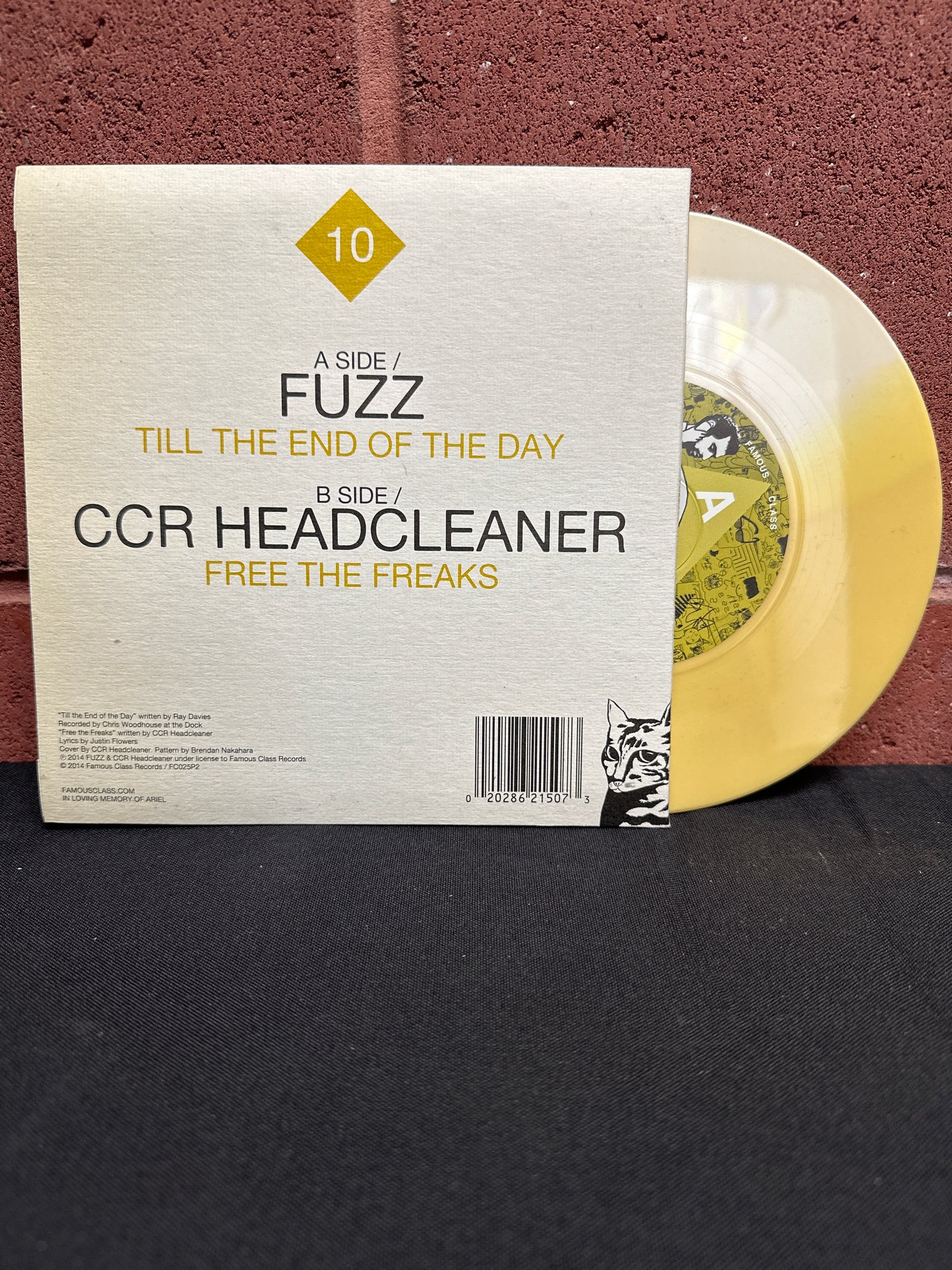 Used Vinyl:  Fuzz / CCR Headcleaner ”Less Artists More Condos Series #10” 7" (Mustard/Bone split colored vinyl)