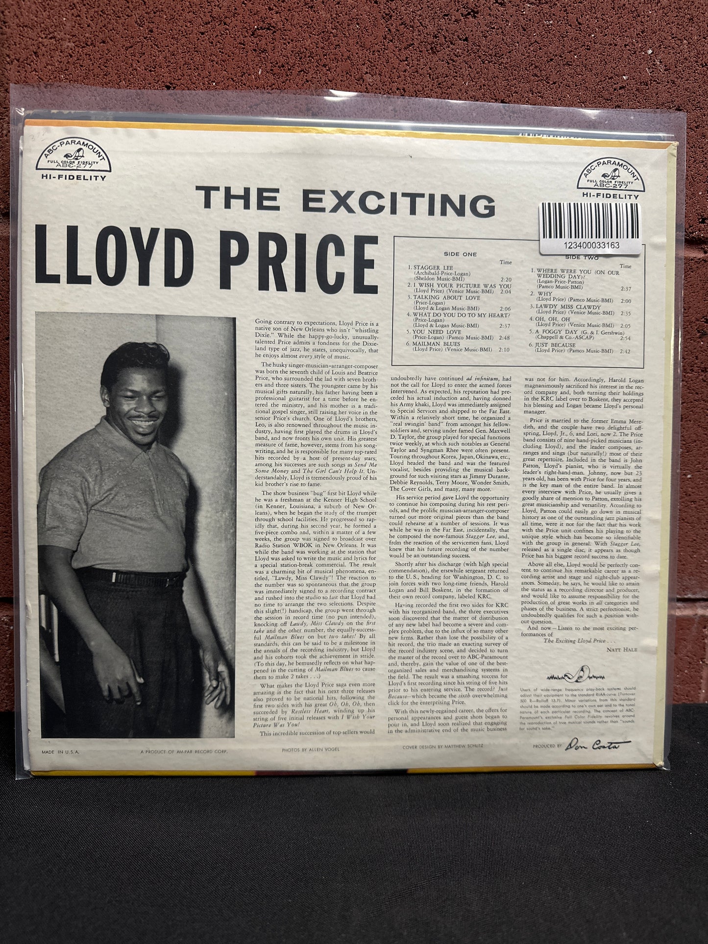 Used Vinyl: Lloyd Price "The Exciting Lloyd Price" LP