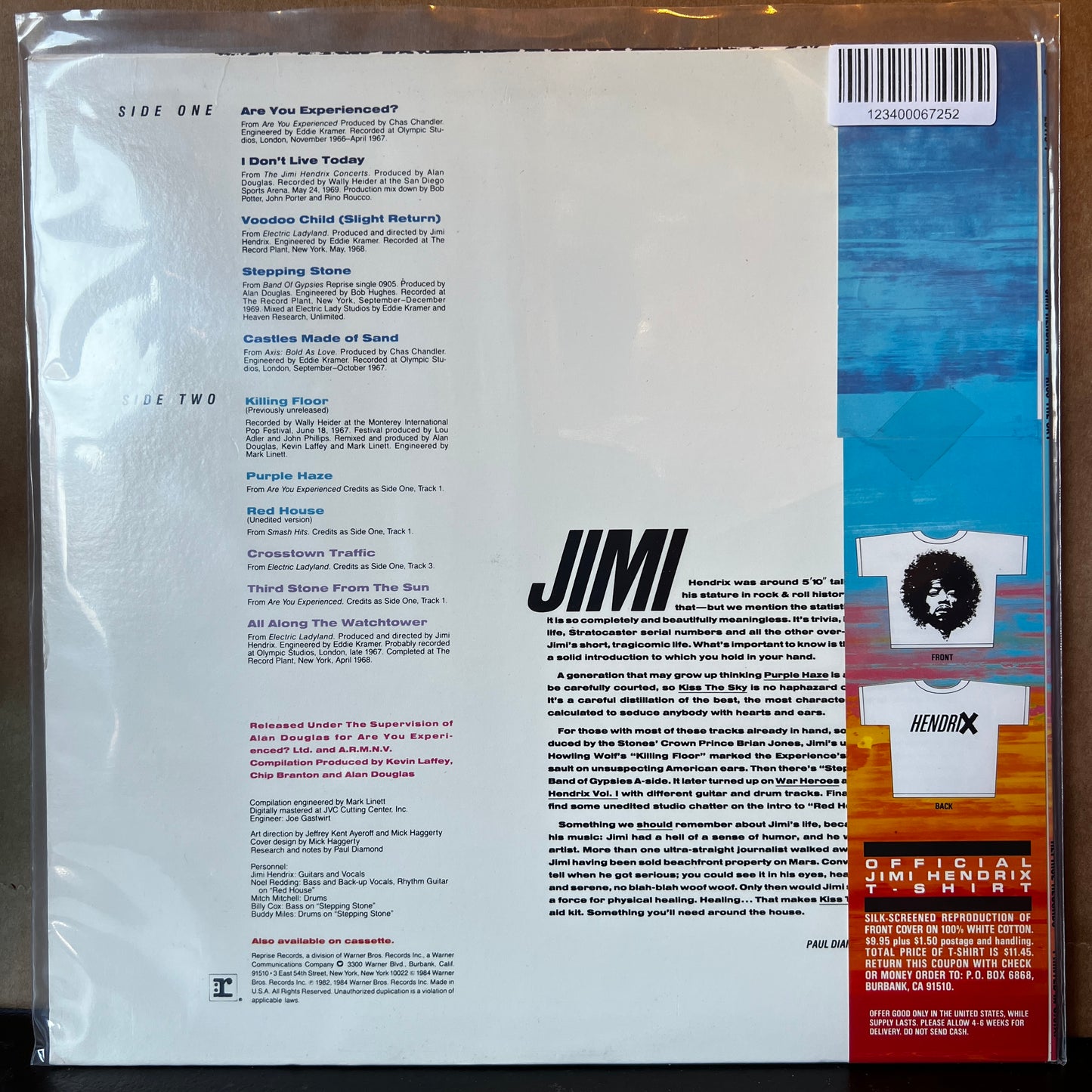 Used Vinyl: Jimi Hendrix "Kiss The Sky" LP (1984 Press)