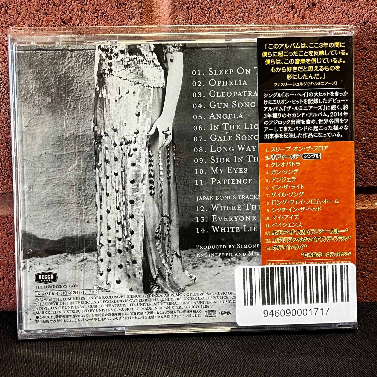 Used CD: The Lumineers "Cleopatra" CD (2016 Japanese Press w/ Bonus Tracks)