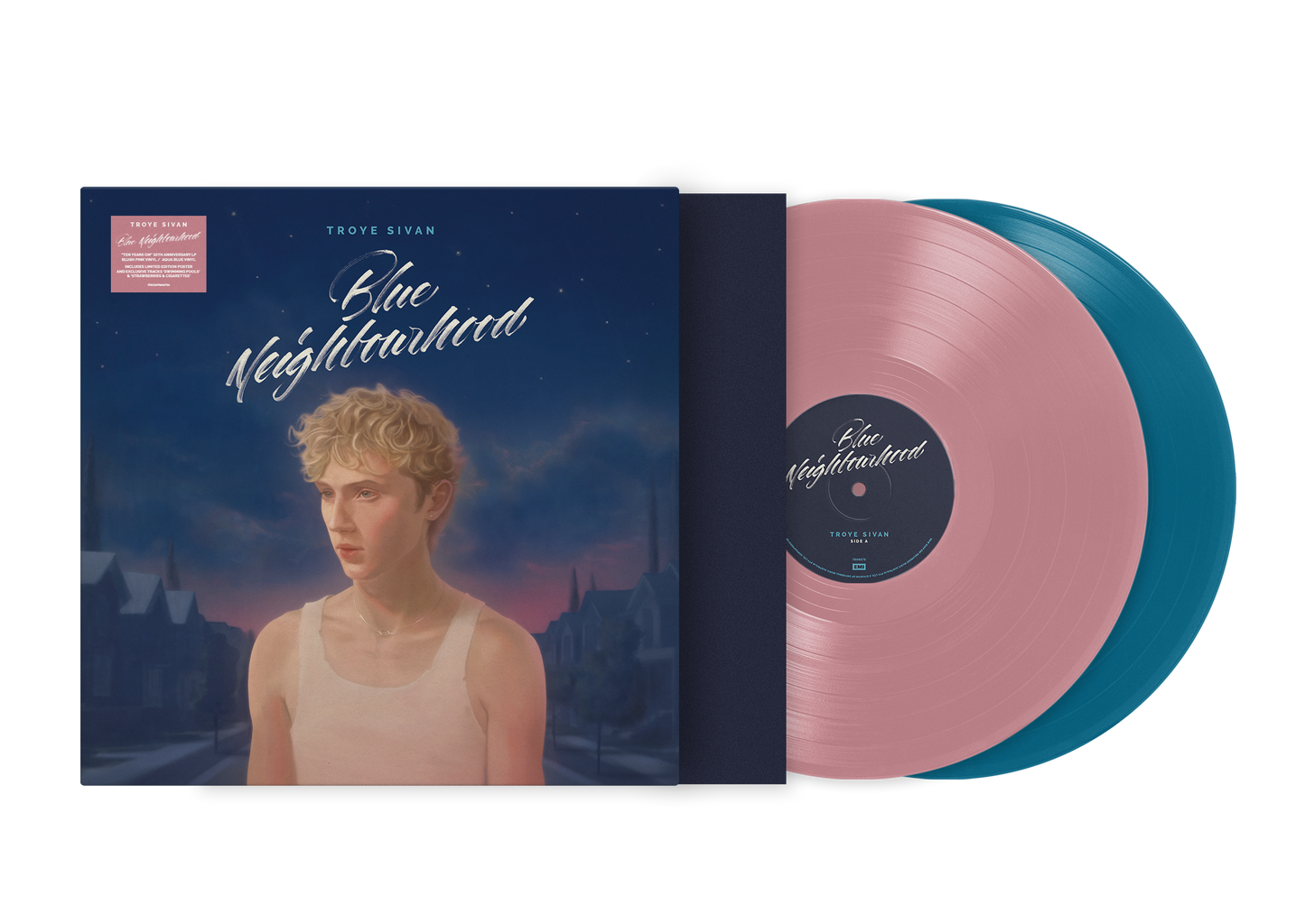 PRE-ORDER: Troye Sivan "Blue Neighbourhood 'Ten Years On' (10th Anniversary)" 2xLP (Blush Pink & Aqua Blue Vinyl)