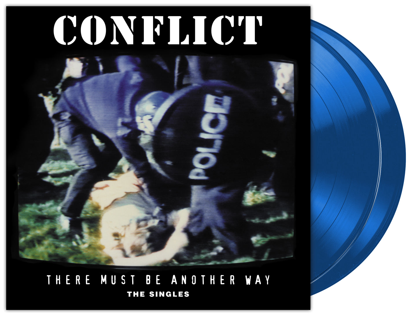 PRE-ORDER: Conflict "There Must Be Another Way: The Singles" 2xLP (Blue Vinyl)