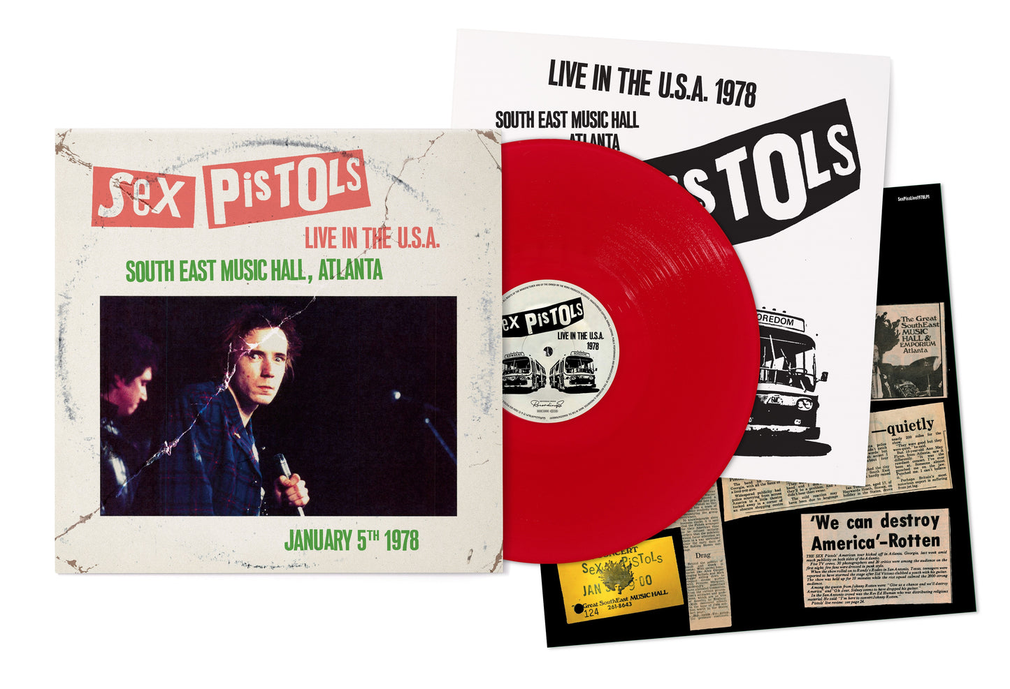 PRE-ORDER: Sex Pistols "Live In The U.S.A. 1978 - South East Music Hall, Atlanta" LP (Red Vinyl)