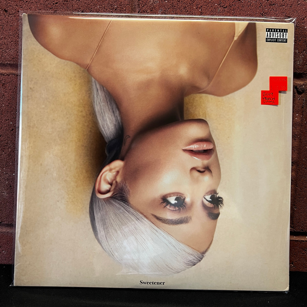 Used Vinyl: Ariana Grande ‎"Sweetener" 2xLP (2019 - Peach Marble Vinyl)