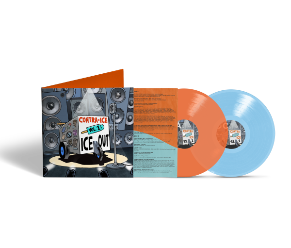 PRE-ORDER: V/A "Contra-ICE Vol. 1: Ice Out" 2xLP (Orange/Blue Vinyl)