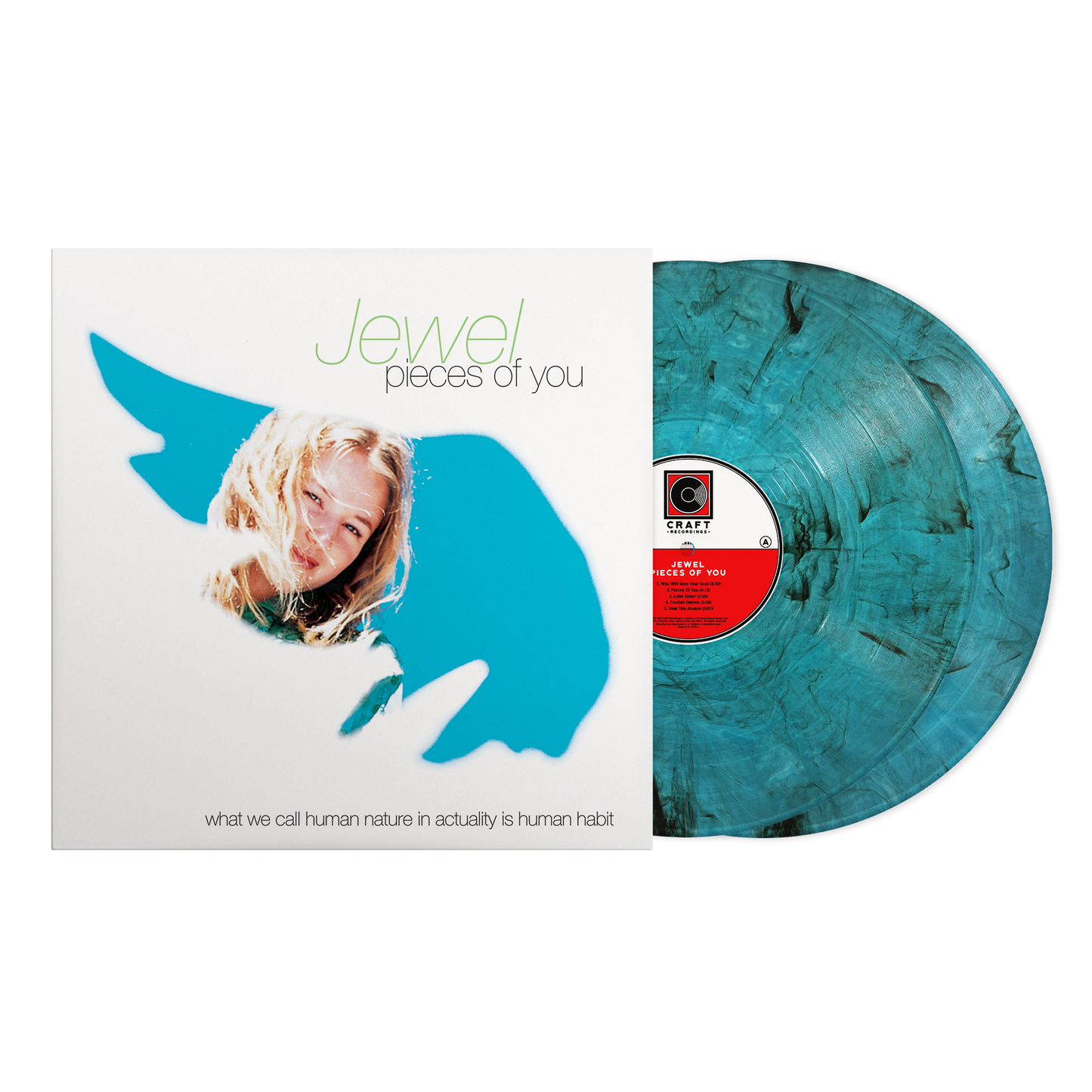 Jewel "Pieces Of You (30th Anniversary)" 2xLP (Indie Exclusive Sea Blue Smoke Vinyl)