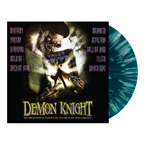 PRE-ORDER: V/A "Tales from the Crypt Presents: Demon Knight (OST)" LP (Blue & White "Cryptkeeper" Halloween Splatter Vinyl)