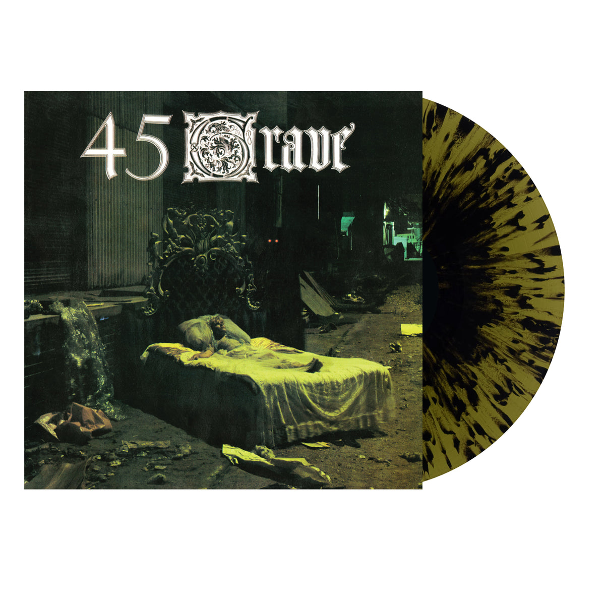 PRE-ORDER: 45 Grave "Sleep in Safety" LP (Green With Black Splatter Vinyl)