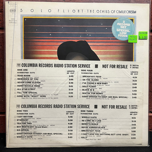 Used Vinyl: Charlie Christian "Solo Flight: The Genius Of Charlie Christian" 2xLP (1972 Promo Press)