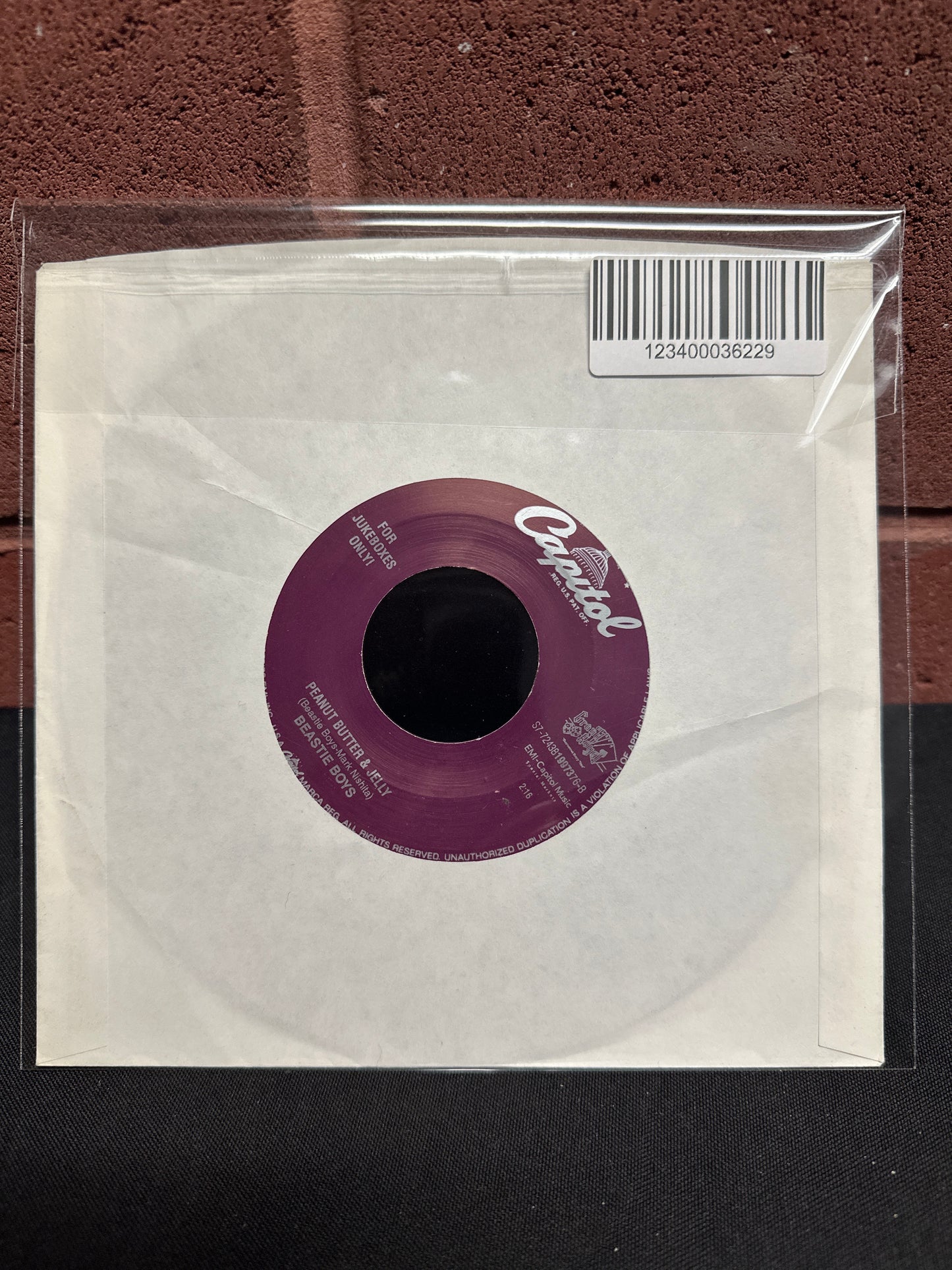 Used Vinyl:  Beastie Boys ”Intergalactic / Peanut Butter & Jelly” 7"