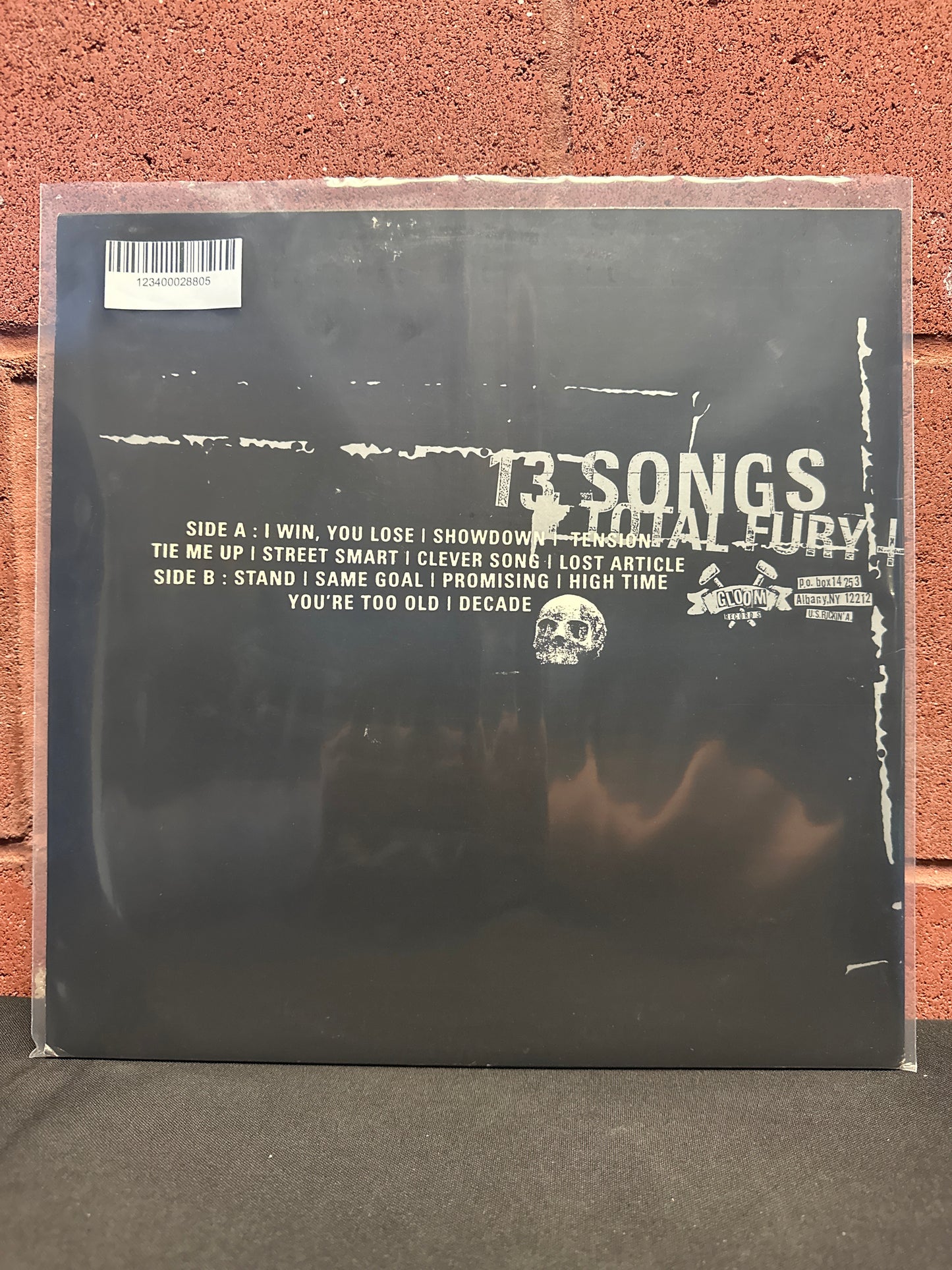 Used Vinyl:  Total Fury ”13 Songs” 12" (Gray marbled vinyl)