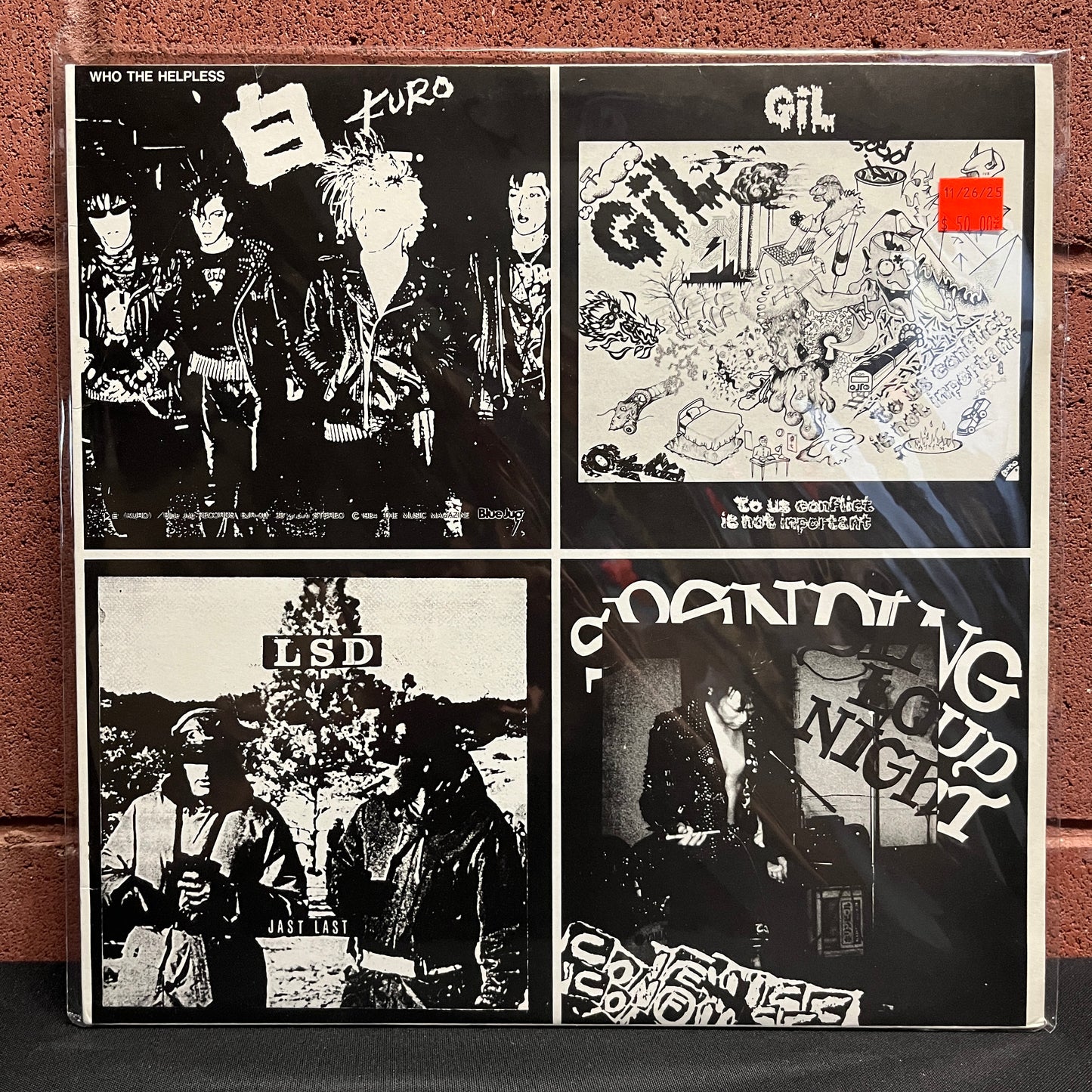 Used Vinyl: Kuro / GIL / LSD / Confuse "Split" LP (German Blue Vinyl Press)