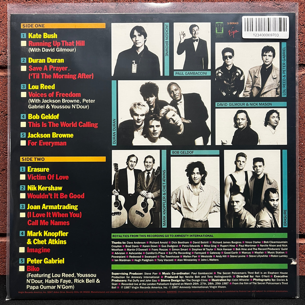 Used Vinyl: Various Artists "Secret Policeman's Third Ball" LP (Feat. Kate Bush, Duran Duran, Lou Reed, etc.)