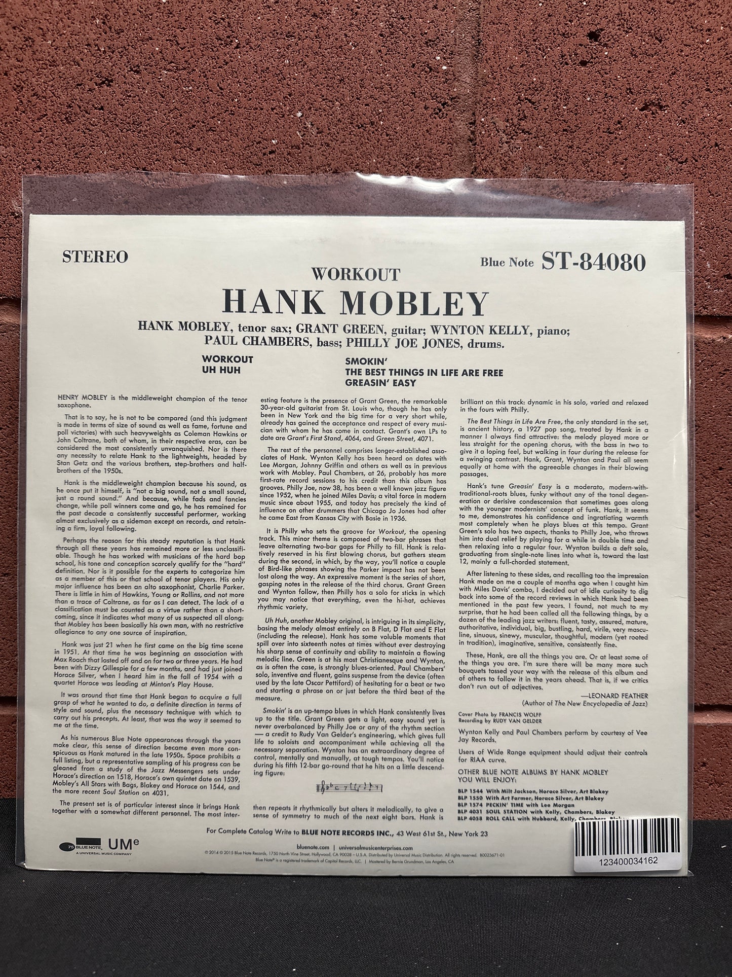 Used Vinyl:  Hank Mobley ”Workout” LP