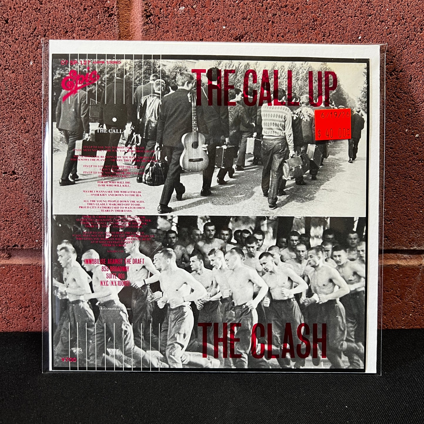 Used Vinyl: The Clash "The Call Up / Stop The World" 7" (1980 Japanese Issue)