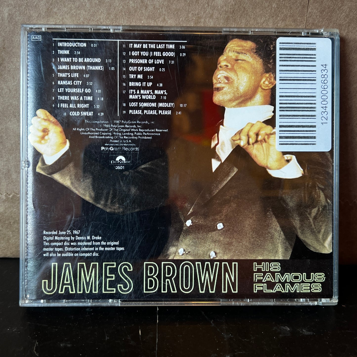 Used CD: James Brown "Live At The Apollo" CD