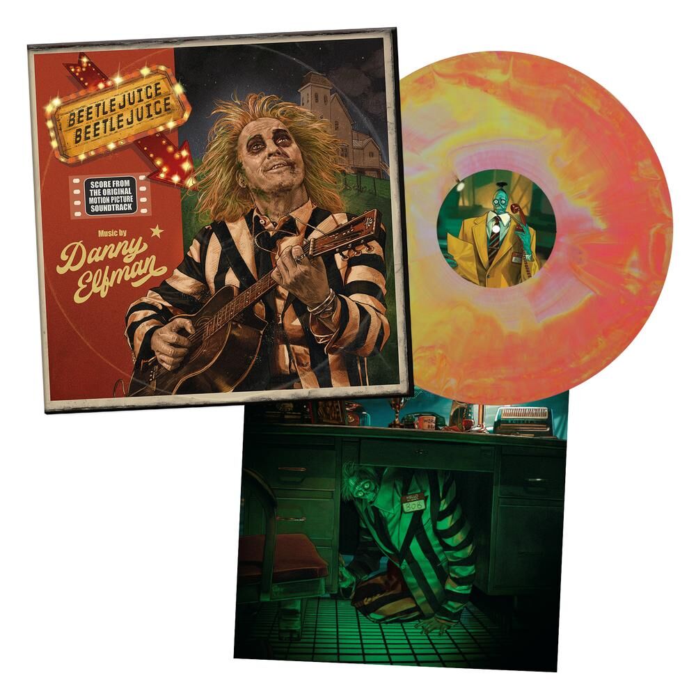 Danny Elfman "Beetlejuice Beetlejuice (OST)" LP (Imported Pink & Yellow Vinyl)