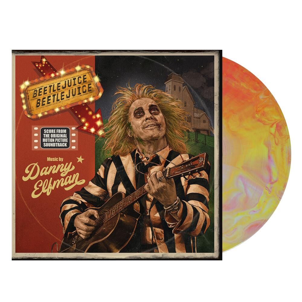 Danny Elfman "Beetlejuice Beetlejuice (OST)" LP (Imported Pink & Yellow Vinyl)