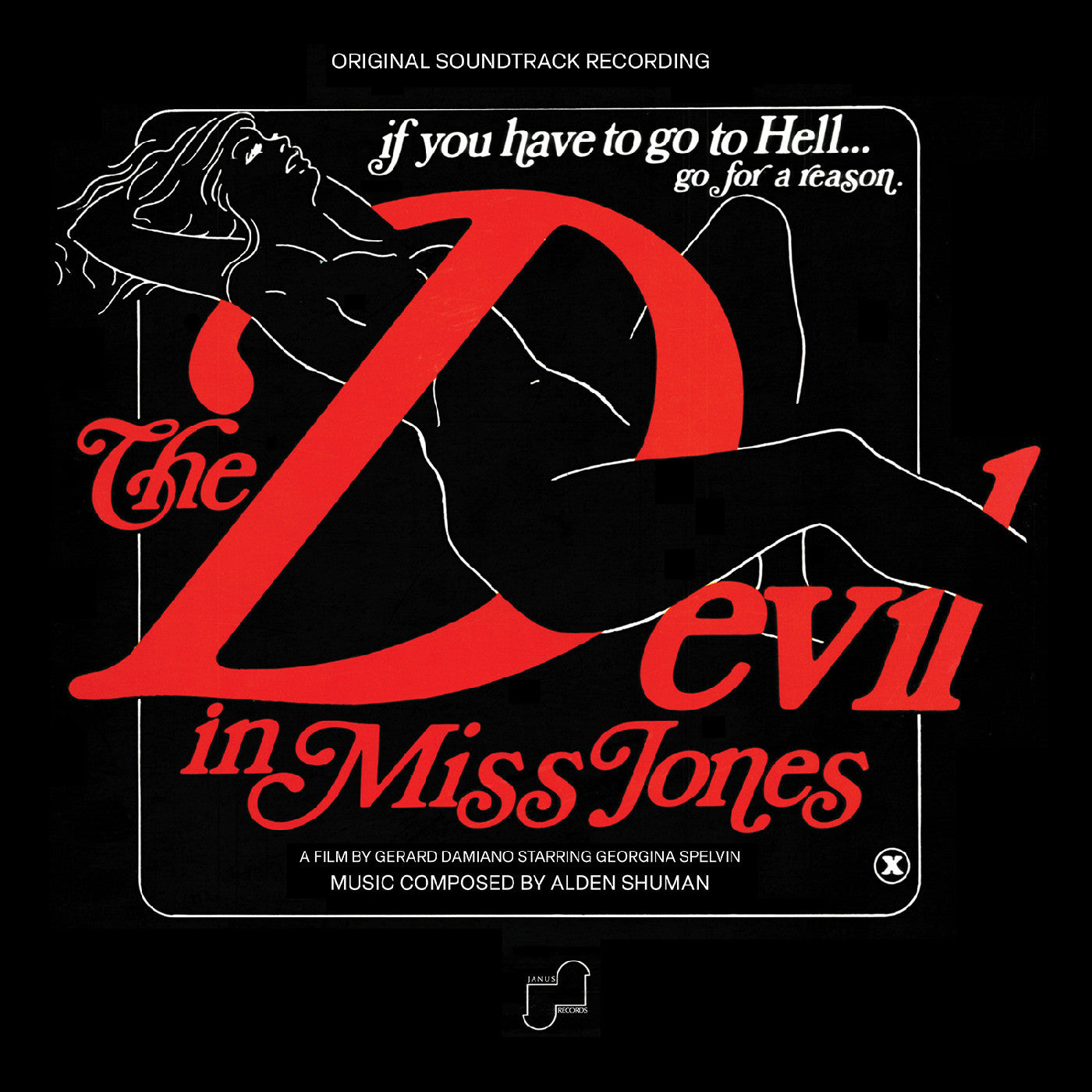 DAMAGED: Alden Shuman "The Devil in Miss Jones (OST)" LP (Hellfire Color Vinyl)