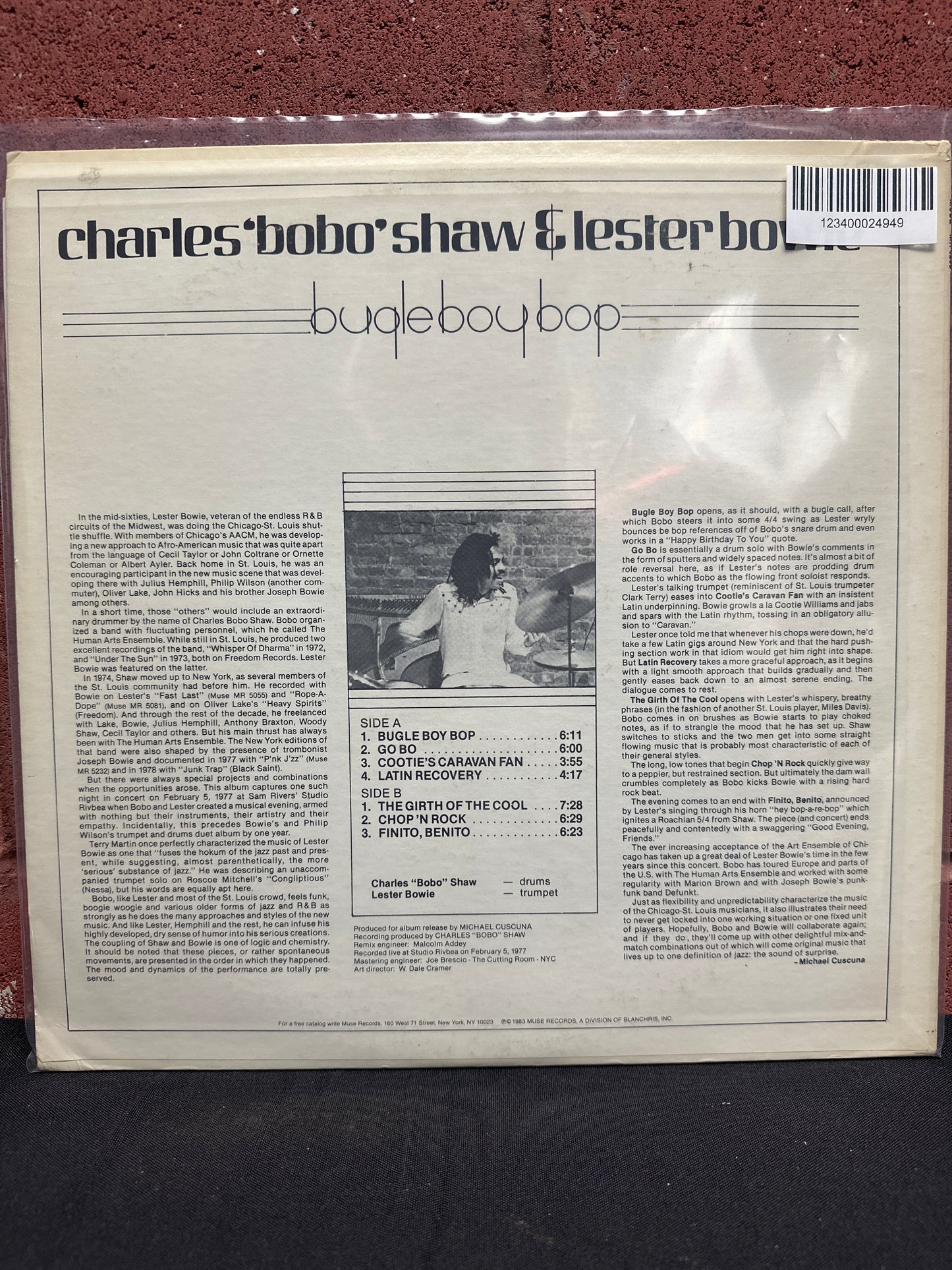 Used Vinyl:  Charles Bobo Shaw & Lester Bowie ”Bugle Boy Bop” LP