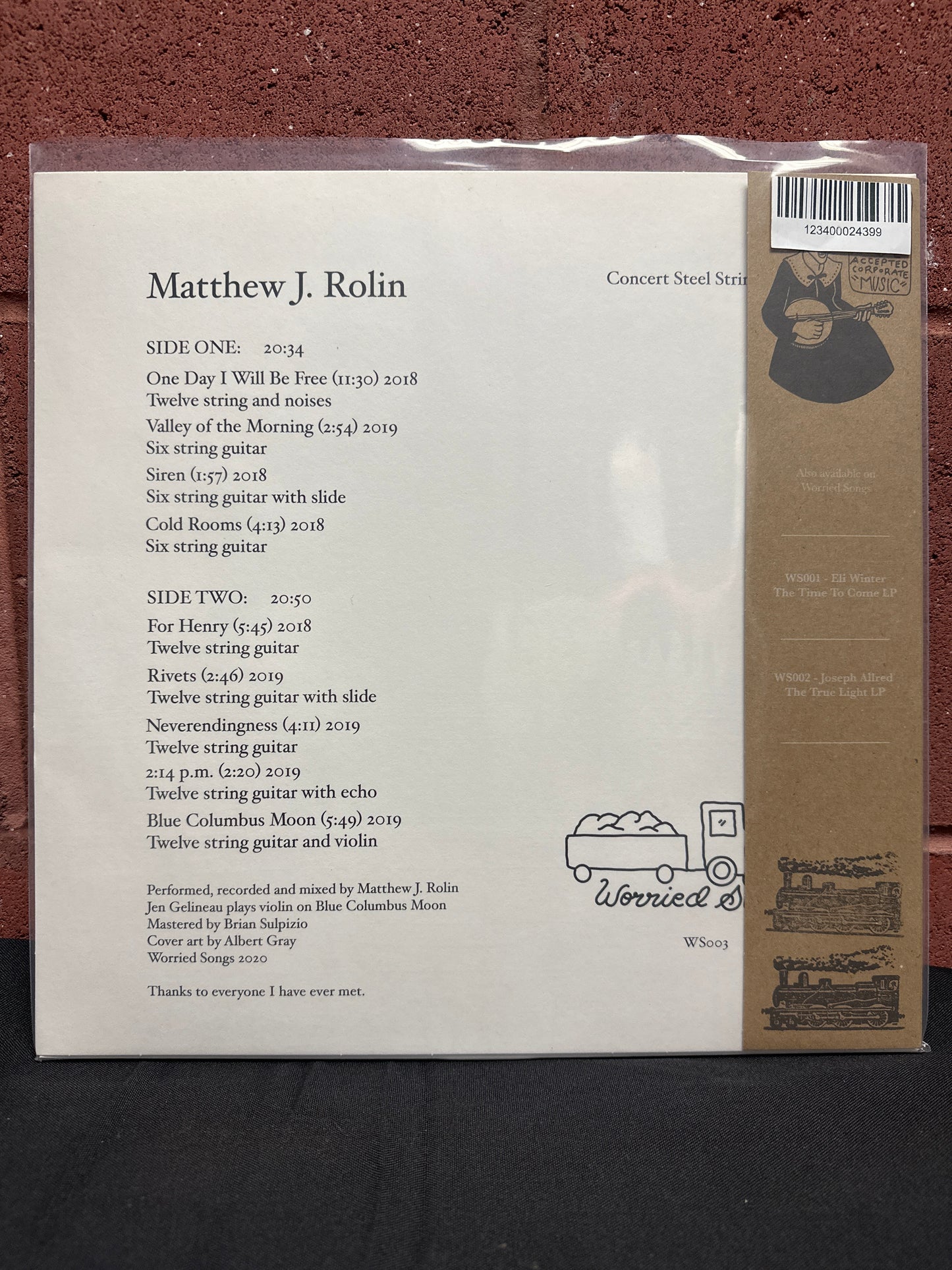 Used Vinyl:  Matthew J. Rolin ”Matthew J. Rolin” LP