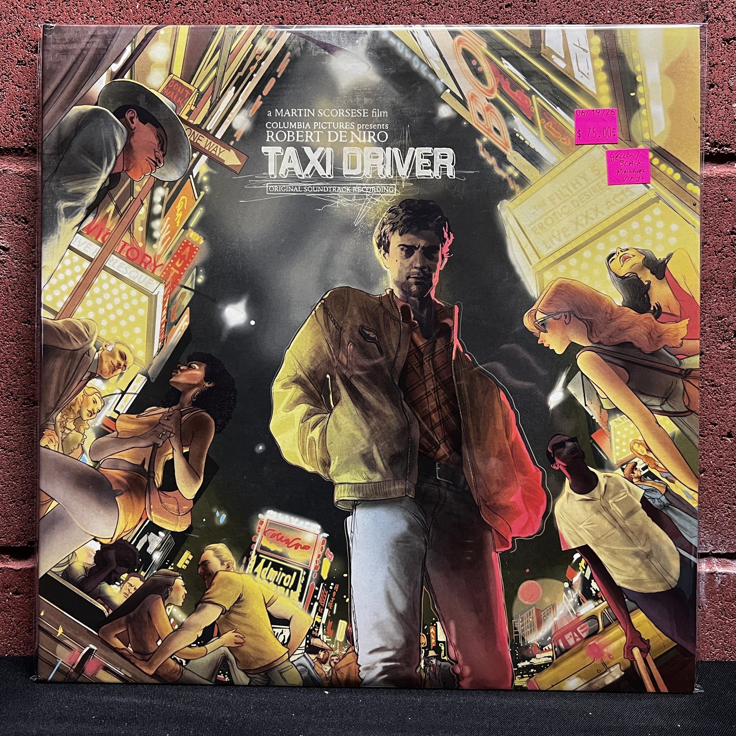 Used Vinyl: Dave Blume And Bernard Herrmann "Taxi Driver Original Soundtrack" 2xLP (2022 pressing, yellow and black pinwheel vinyl)