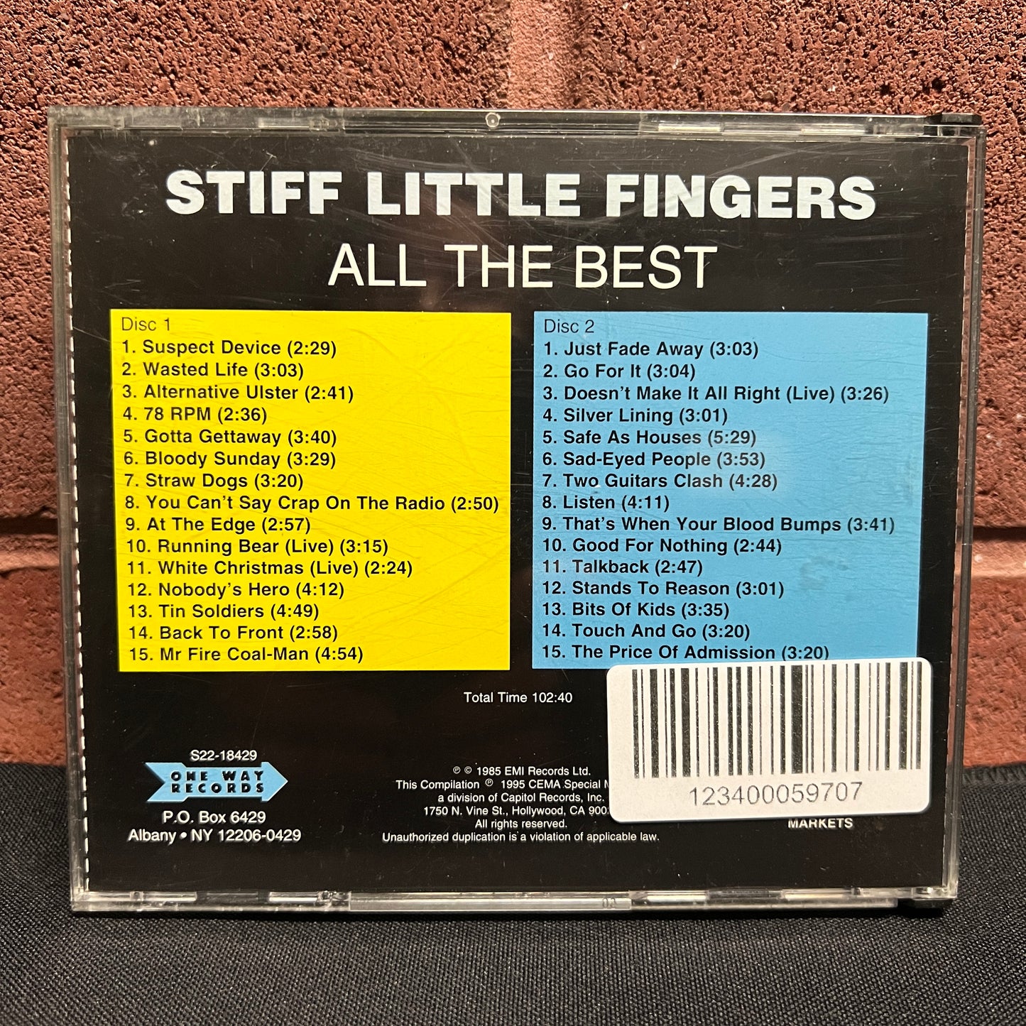 Used CD: Stiff Little Fingers "All The Best" 2xCD