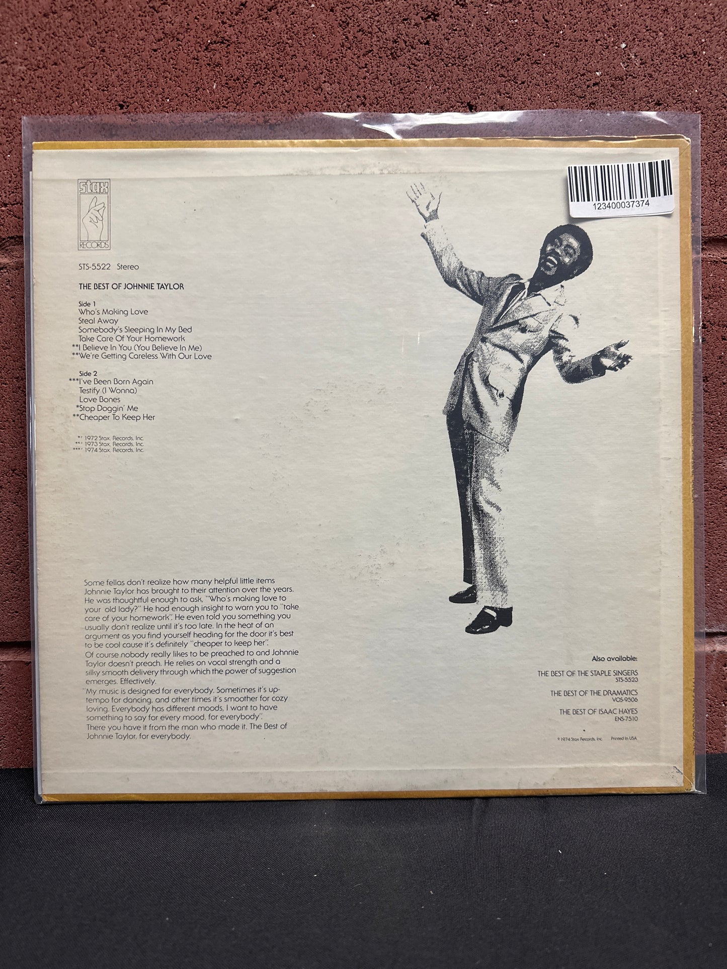 Used Vinyl:  Johnnie Taylor ”The Best Of Johnnie Taylor” LP