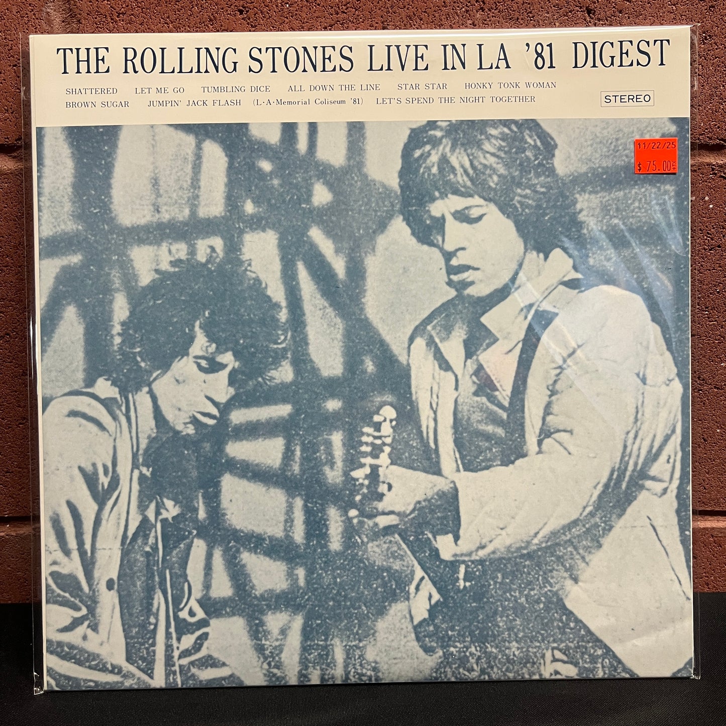 Used Vinyl: The Rolling Stones "Live in LA 1981 Digest" LP (10/9/1981)