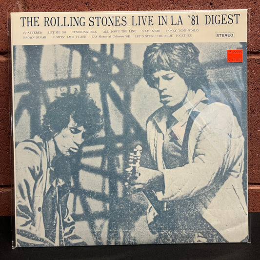 Used Vinyl: The Rolling Stones "Live in LA 1981 Digest" LP (10/9/1981)