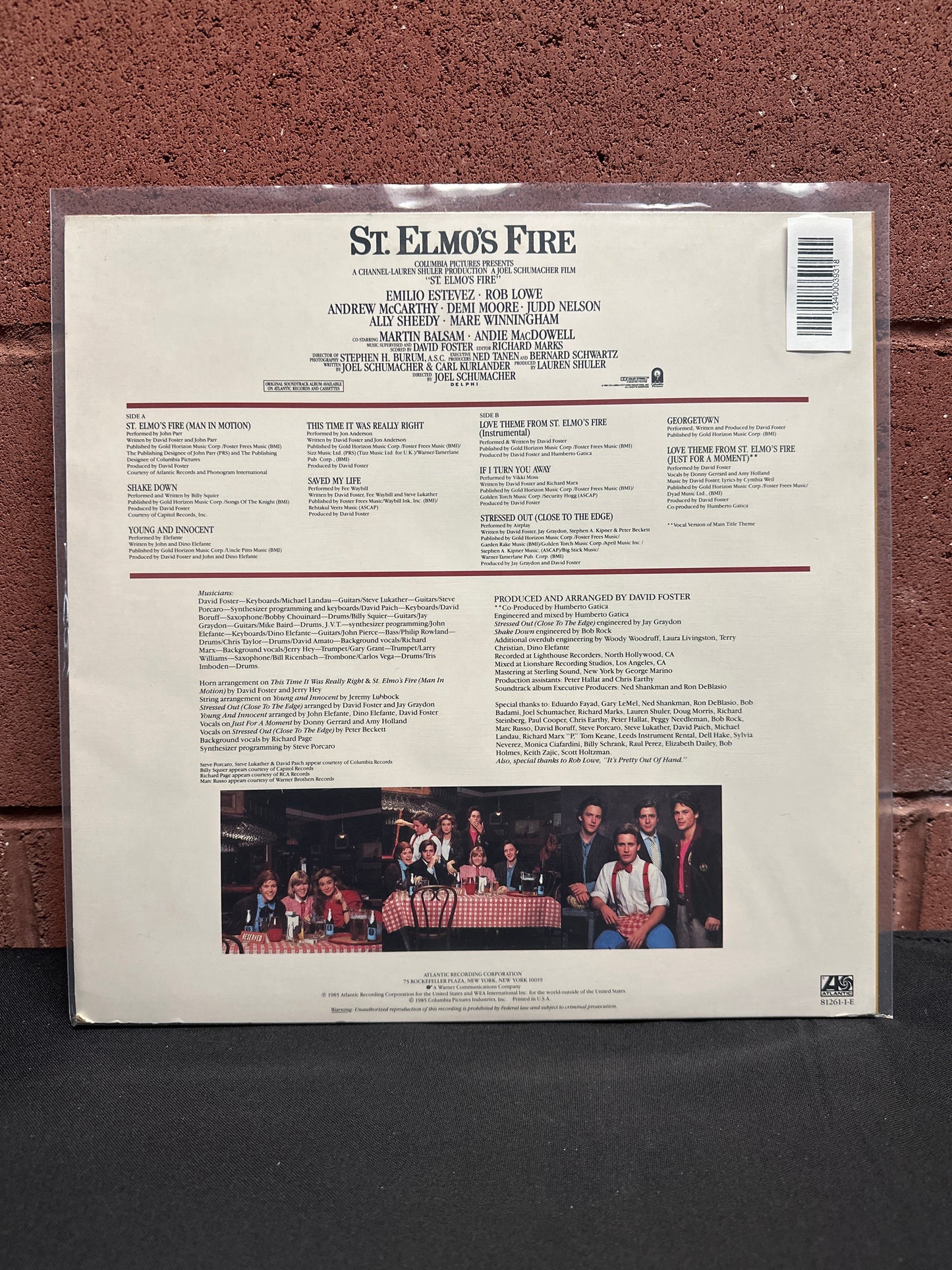 Used Vinyl:  Various ”St. Elmo's Fire (Original Motion Picture Soundtrack)” LP