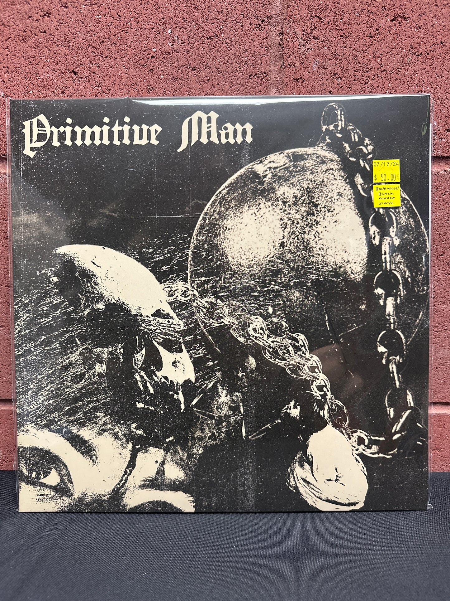 Used Vinyl:  Primitive Man ”Caustic” 2xLP (Bone and black merge vinyl)