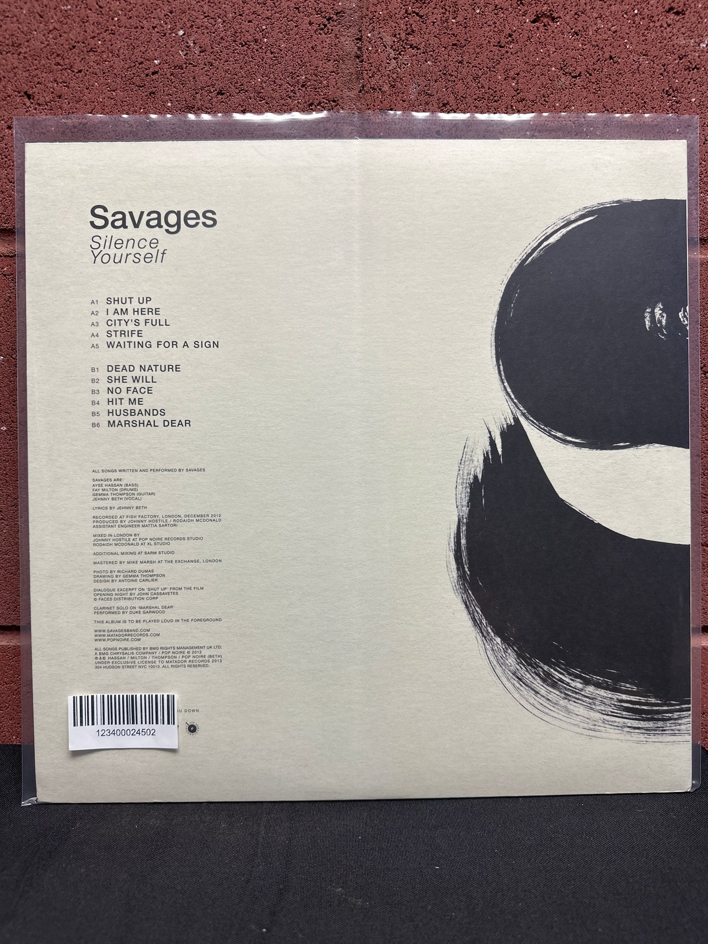 Used Vinyl:  Savages ”Silence Yourself” LP