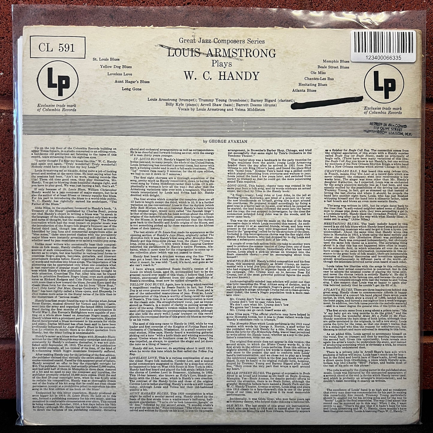 Used Vinyl: Louis Armstrong ‎"Louis Armstrong Plays W. C. Handy" LP (1965 Mono Press)
