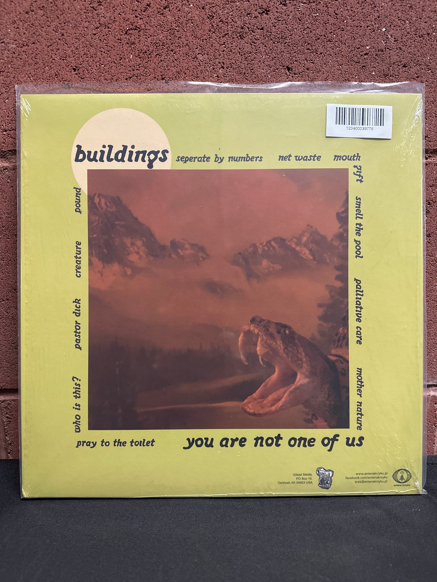 Used Vinyl: Buildings ”You Are Not One Of Us” (White/Black Splatter Vinyl) LP